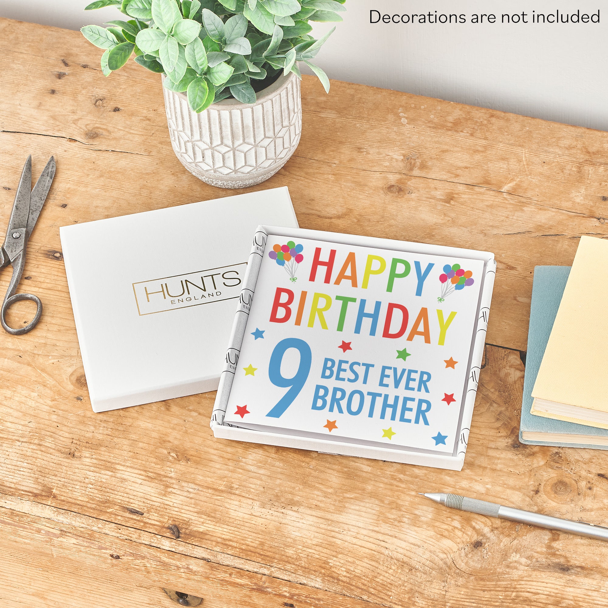 Boxed 9th Brother Birthday Card Colourful - Default Title (B0D5RKQTTX)