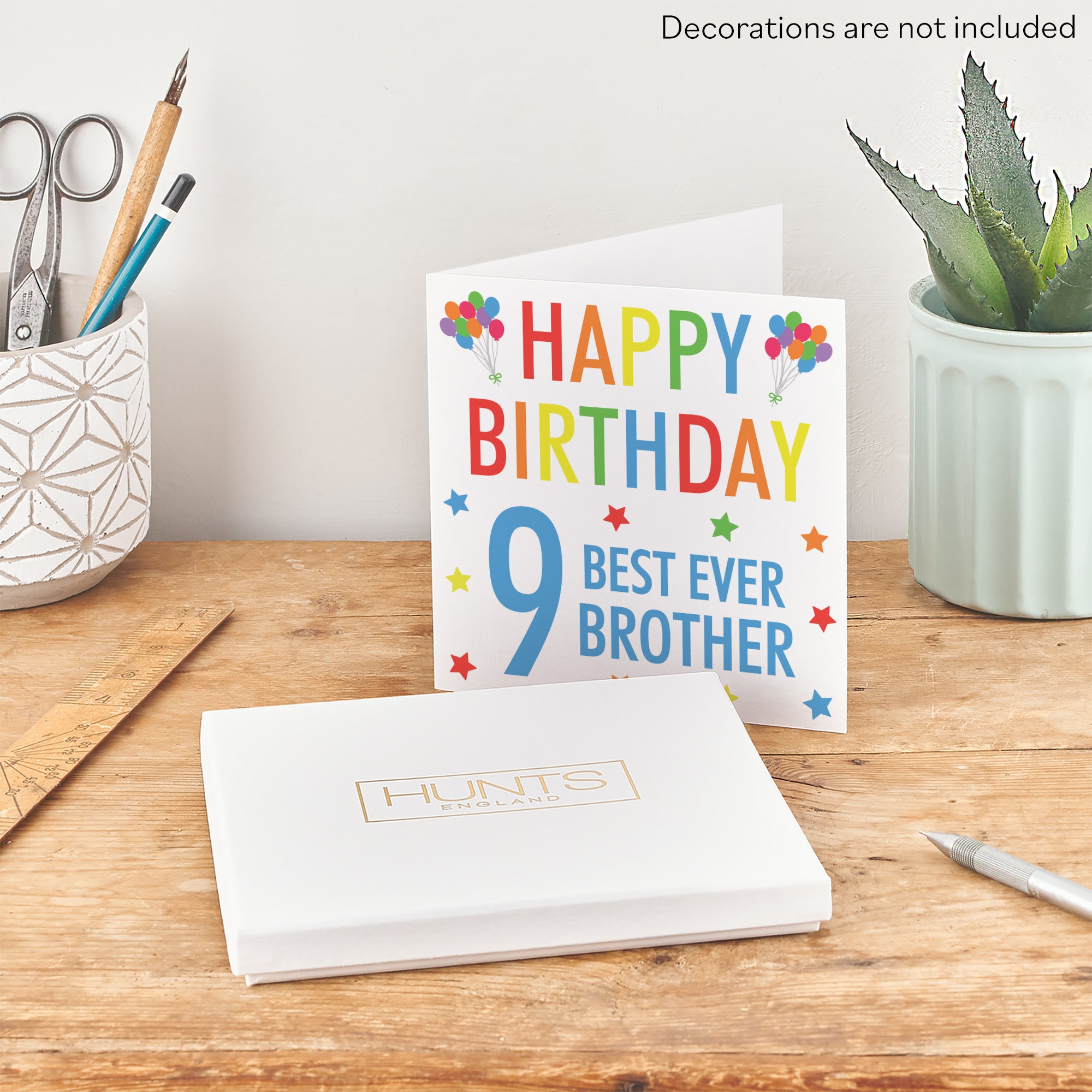 Boxed 9th Brother Birthday Card Colourful - Default Title (B0D5RKQTTX)