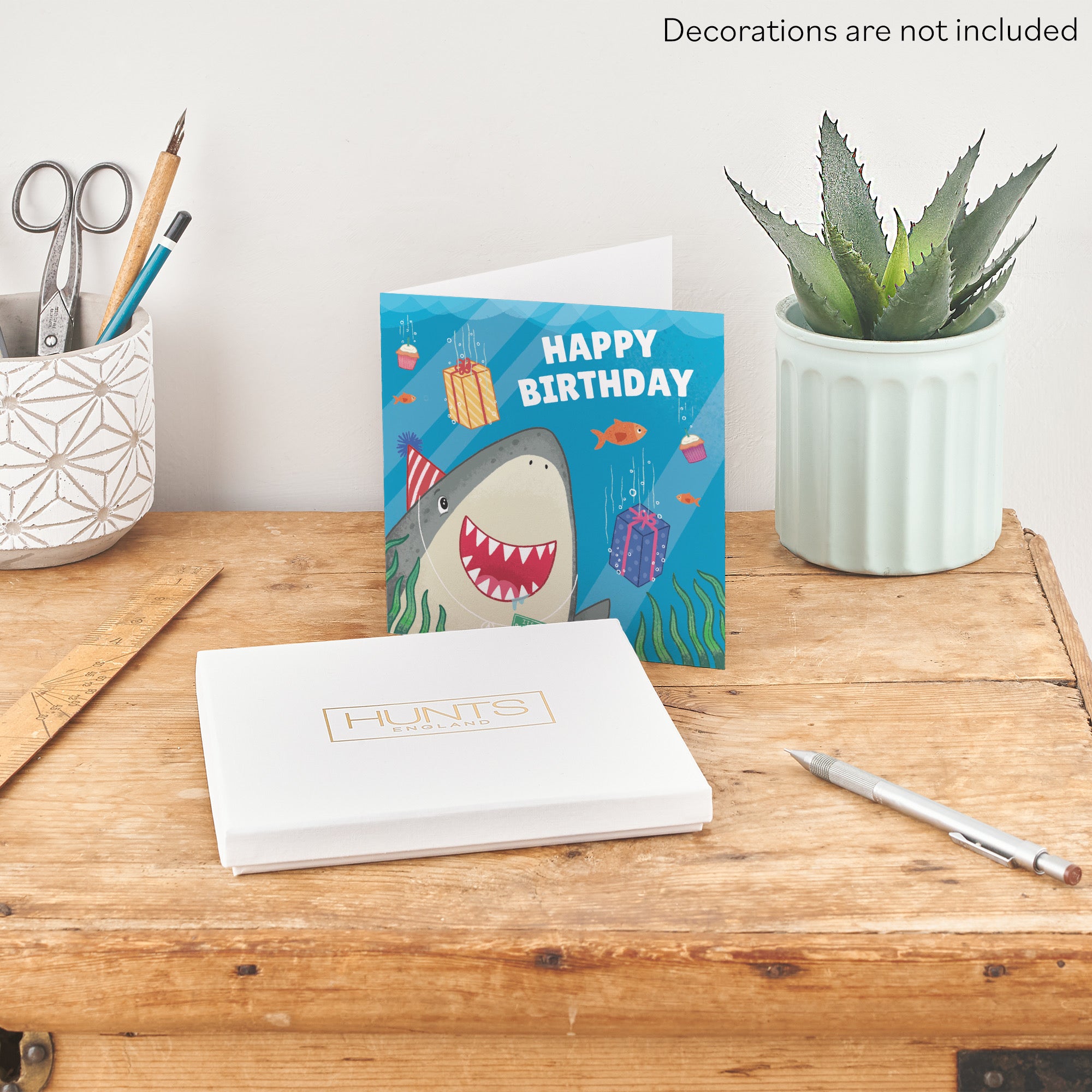 Boxed Cute Shark Kids Birthday Card Ocean - Default Title (B0D5RKT1FB)