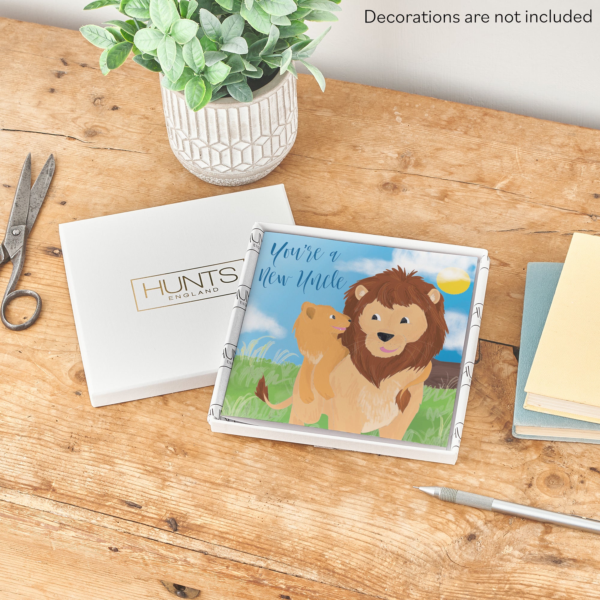 Boxed New Uncle Congratulations New Baby Card Cute Lions Jungle - Default Title (B0D5RKT1FH)