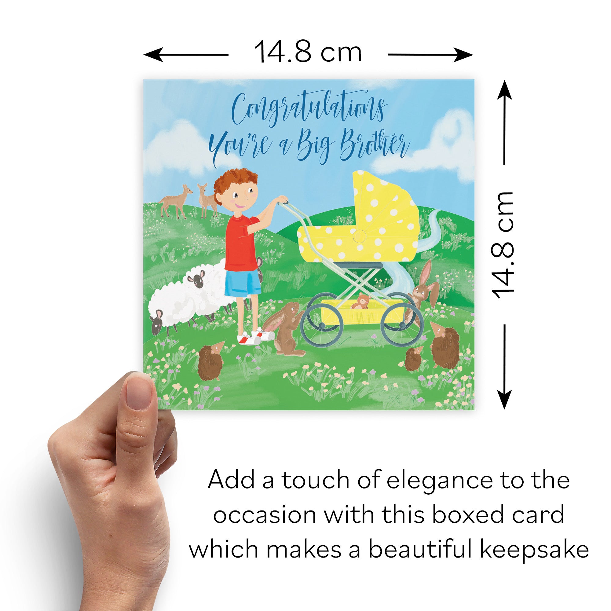 Boxed Congratulations You're A Big Brother New Baby Card Countryside - Default Title (B0D5RL1B5M)