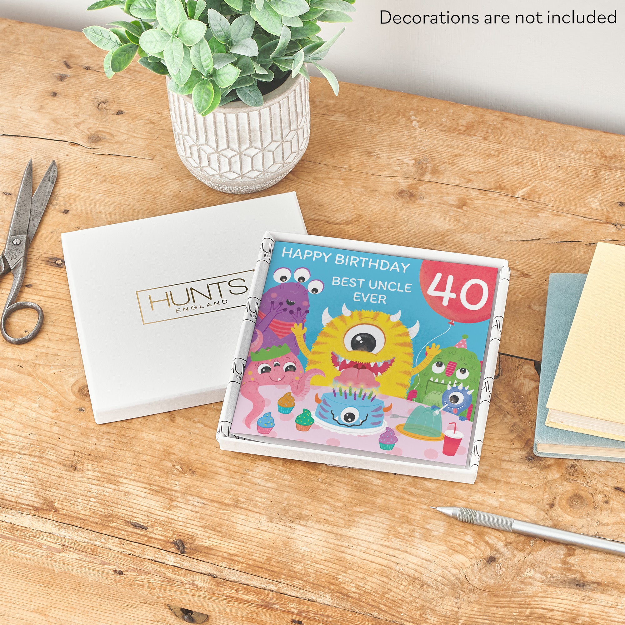 Boxed 40th Uncle Monsters Party Birthday Card Imagination - Default Title (B0D5RL1ZDV)