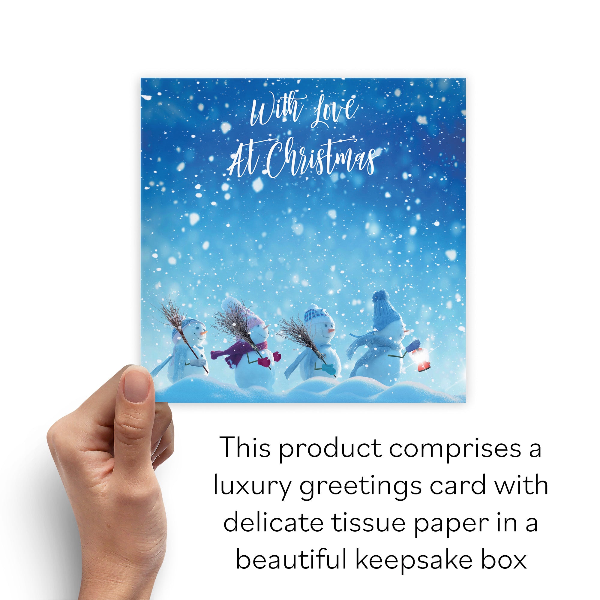 Boxed With Love Snow People Christmas Card - Default Title (B0D5RL3XXL)