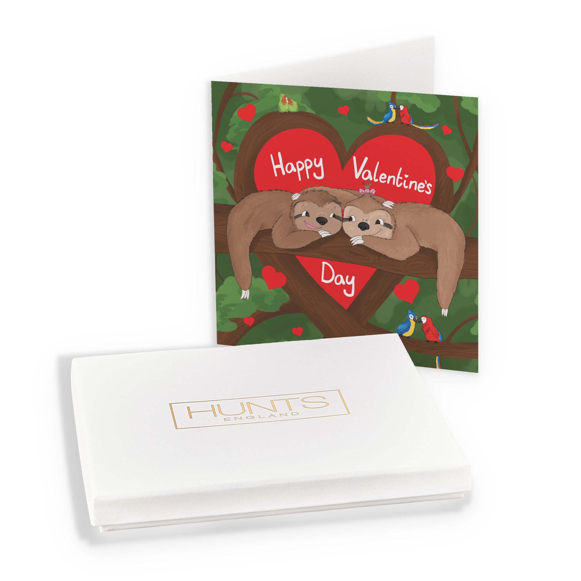 Boxed Romantic Sloths Valentine's Day Card Cute Animals - Default Title (B0D5RL5QGD)