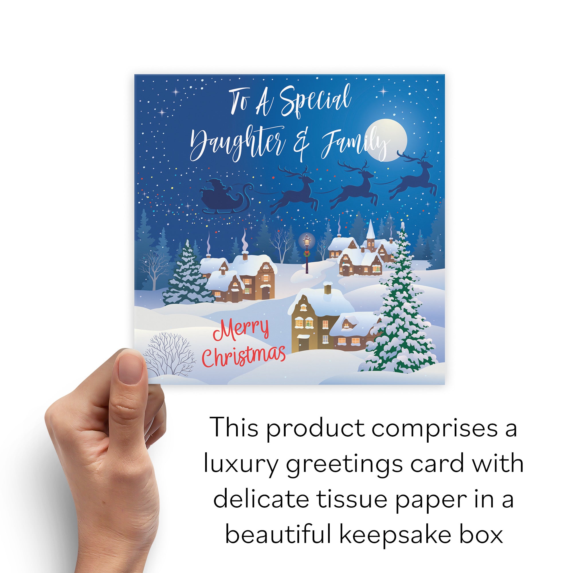 Boxed Daughter And Family Winter Wonderland Christmas Card - Default Title (B0D5RL7S37)