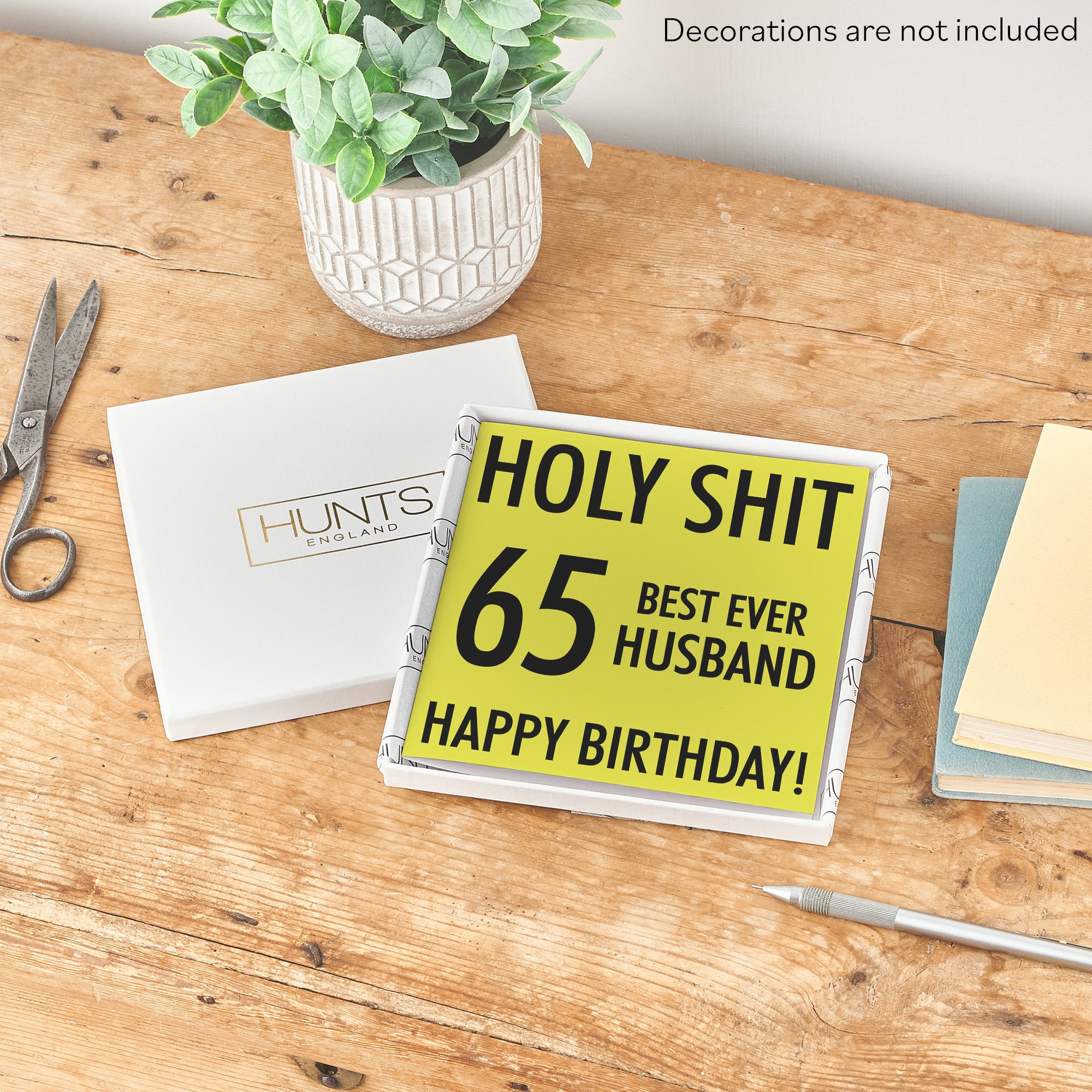 Boxed 65th Husband Birthday Card Holy Shit - Default Title (B0D5RLL3KT)