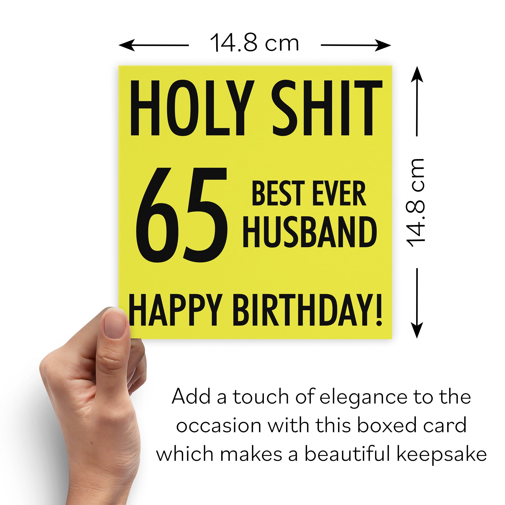 Boxed 65th Husband Birthday Card Holy Shit - Default Title (B0D5RLL3KT)