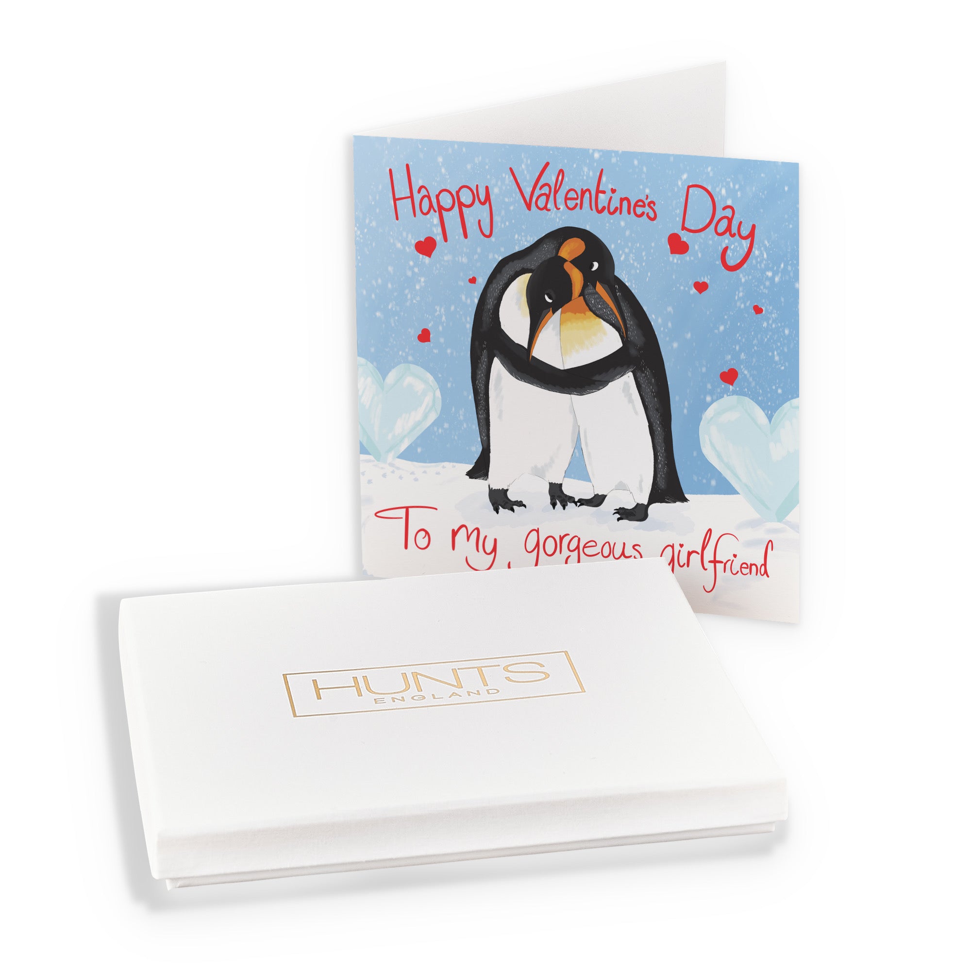 Boxed Girlfriend Penguins Valentine's Day Card Cute Animals - Default Title (B0D5RLLLRH)