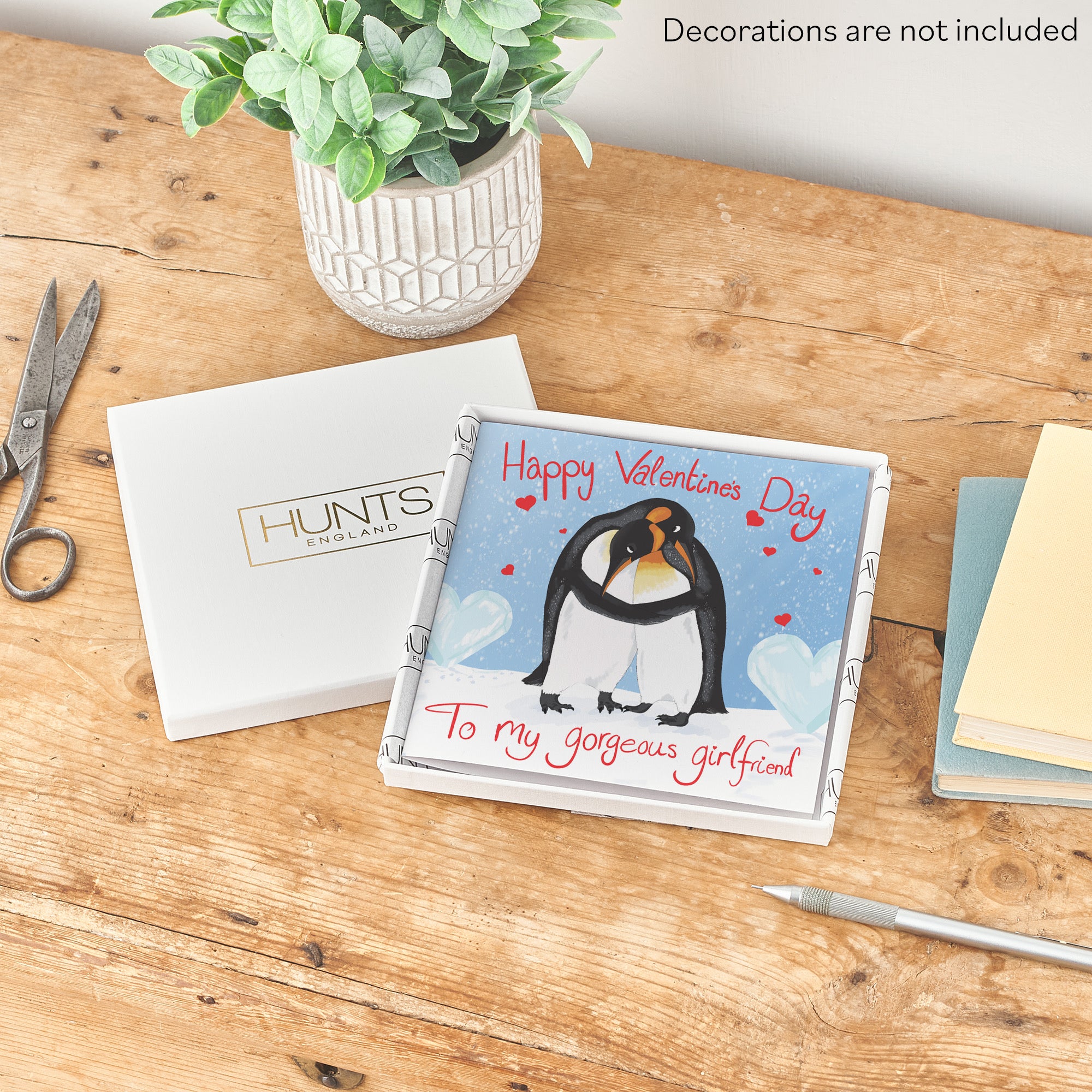 Boxed Girlfriend Penguins Valentine's Day Card Cute Animals - Default Title (B0D5RLLLRH)