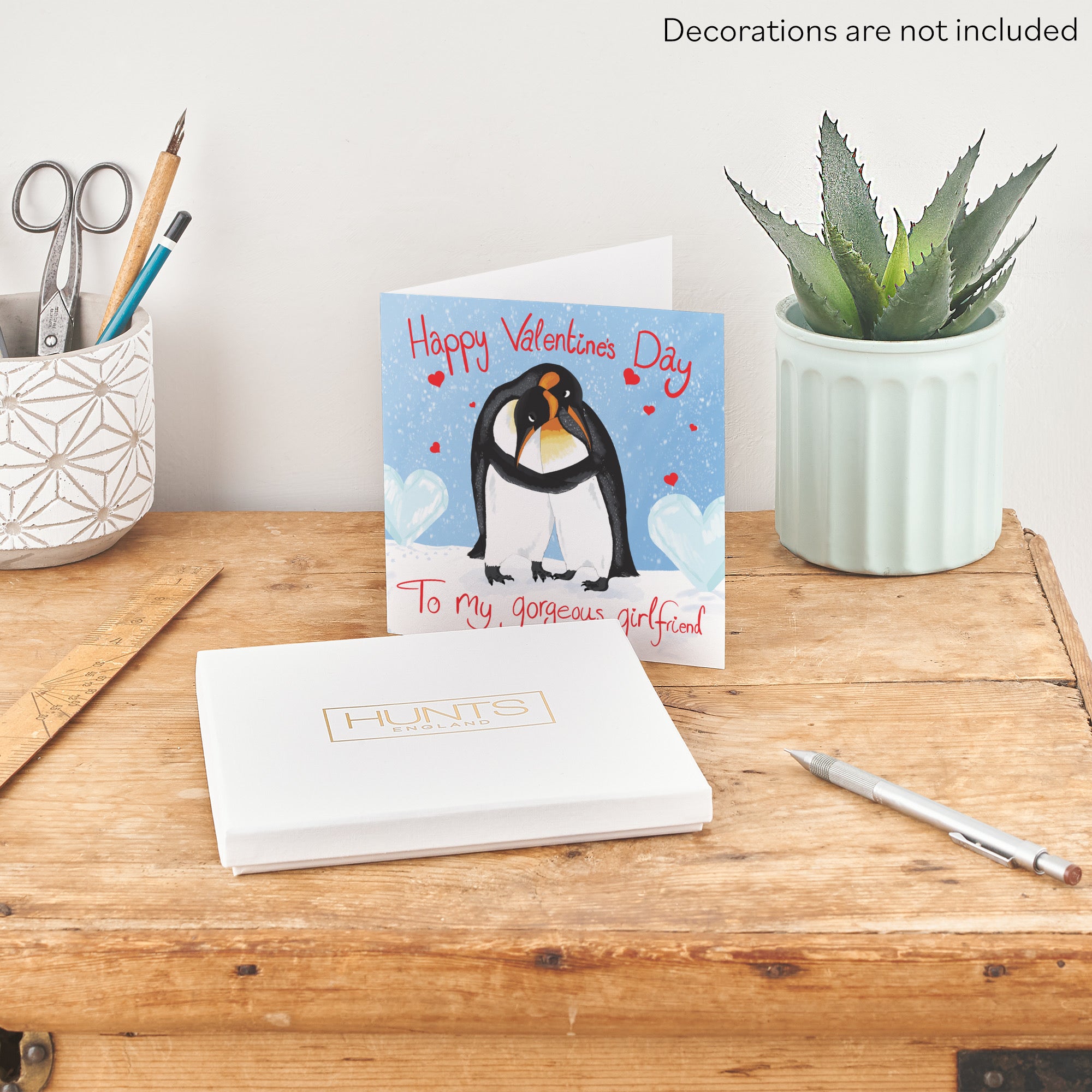 Boxed Girlfriend Penguins Valentine's Day Card Cute Animals - Default Title (B0D5RLLLRH)