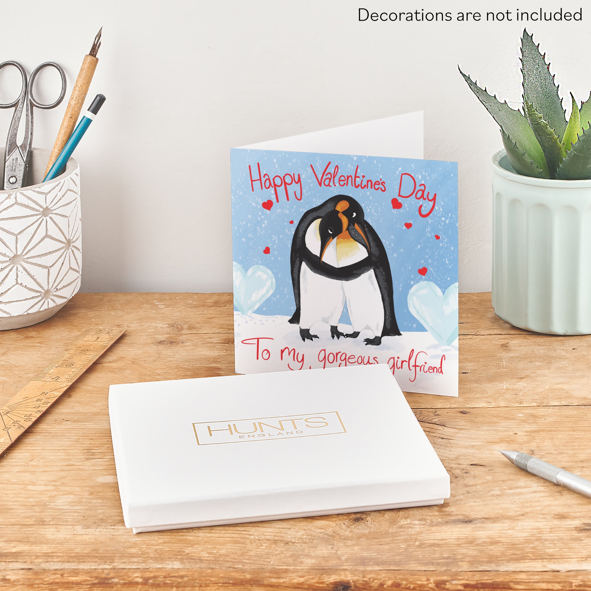 Boxed Girlfriend Penguins Valentine's Day Card Cute Animals - Default Title (B0D5RLLLRH)