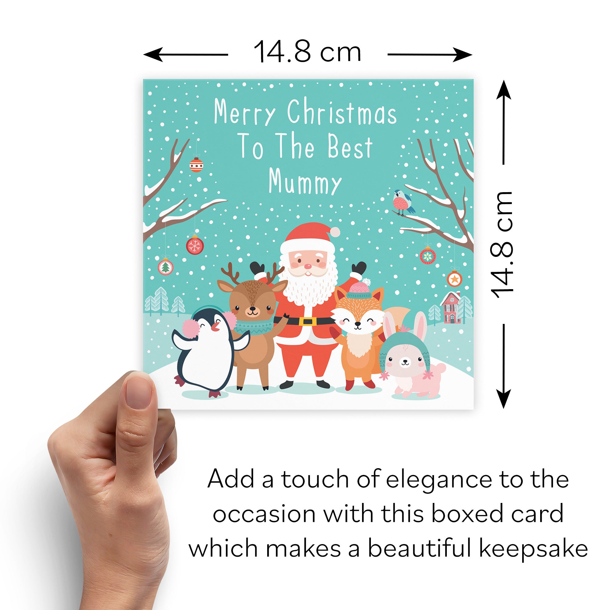 Boxed Mummy Santa And Friends Christmas Card - Default Title (B0D5RLM99M)