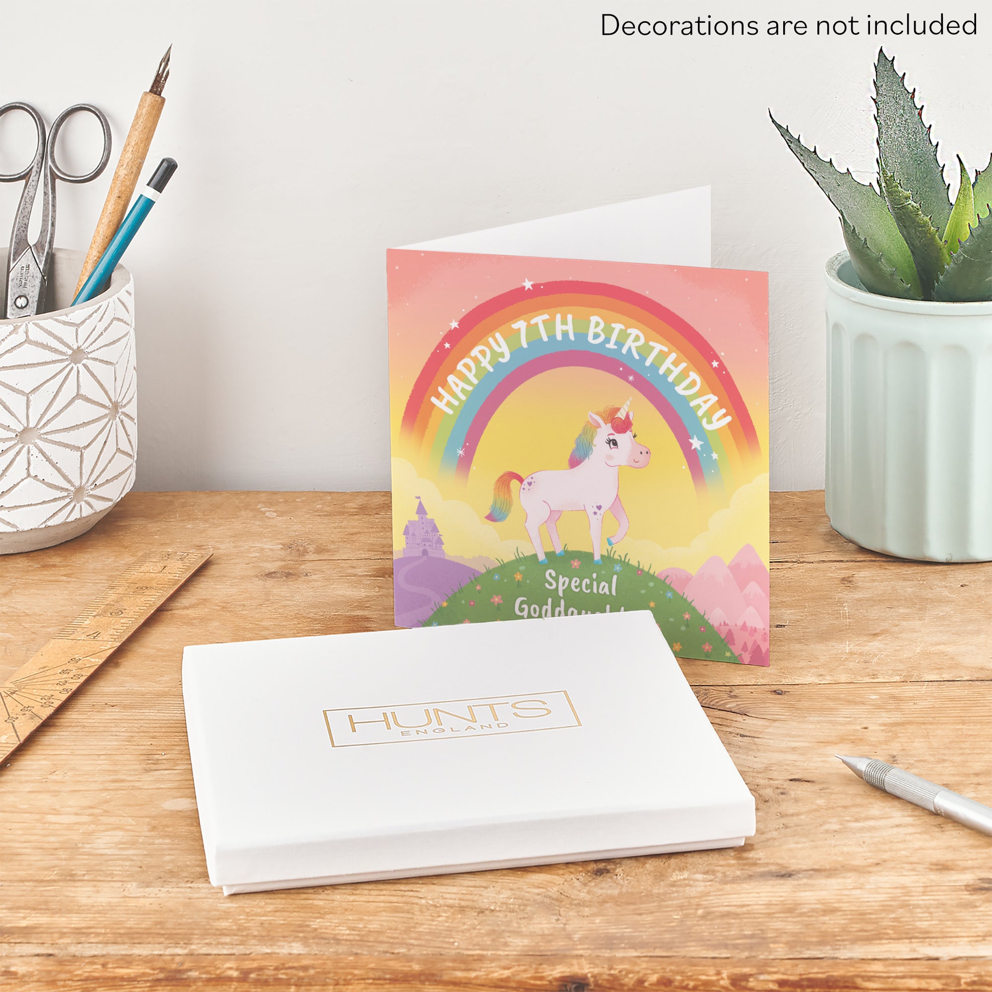 Boxed 7th Goddaughter Unicorn Birthday Card Imagination - Default Title (B0D5RLR5T1)