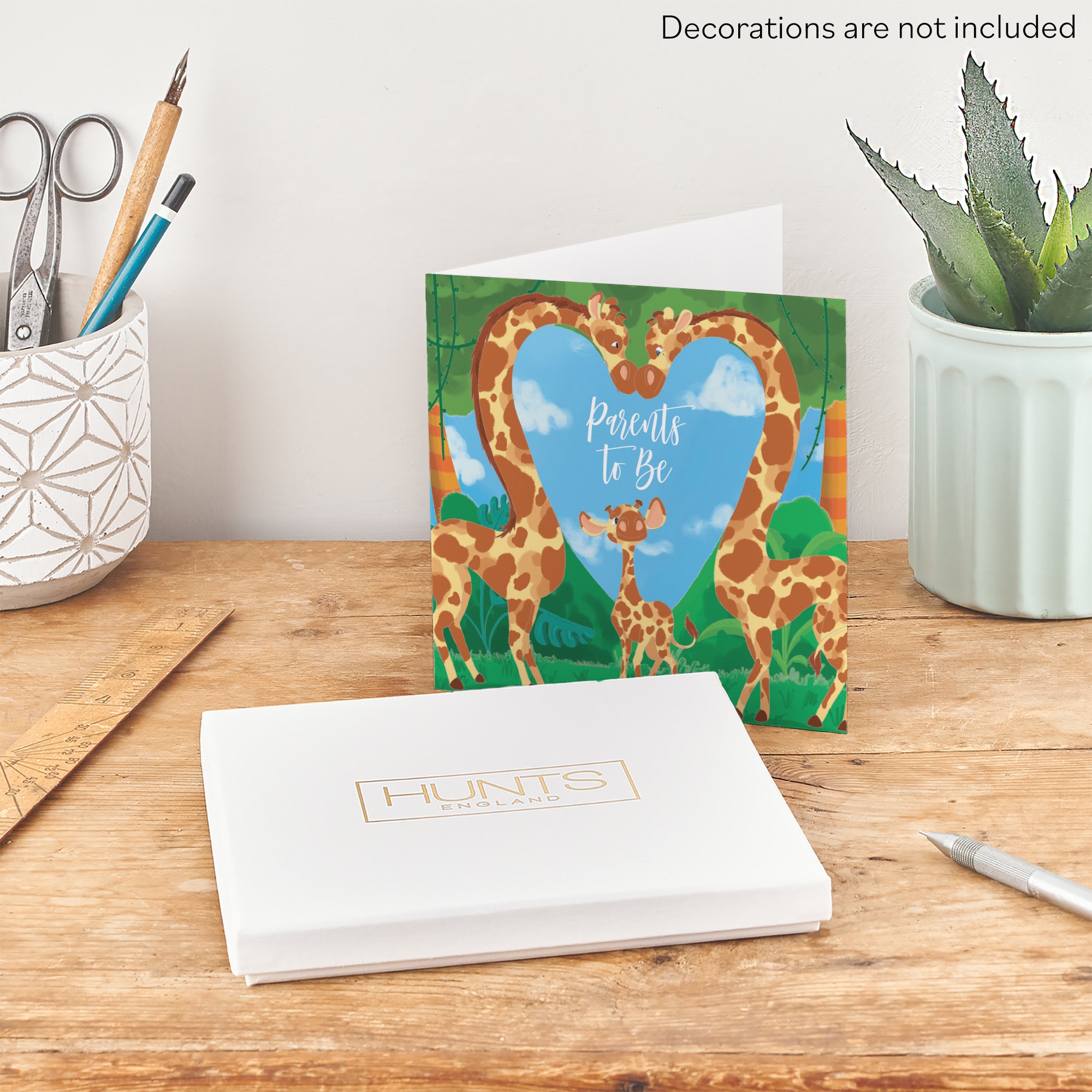 Boxed Parents To Be Congratulations New Baby Card Cute Giraffes Jungle - Default Title (B0D5RLRCTM)