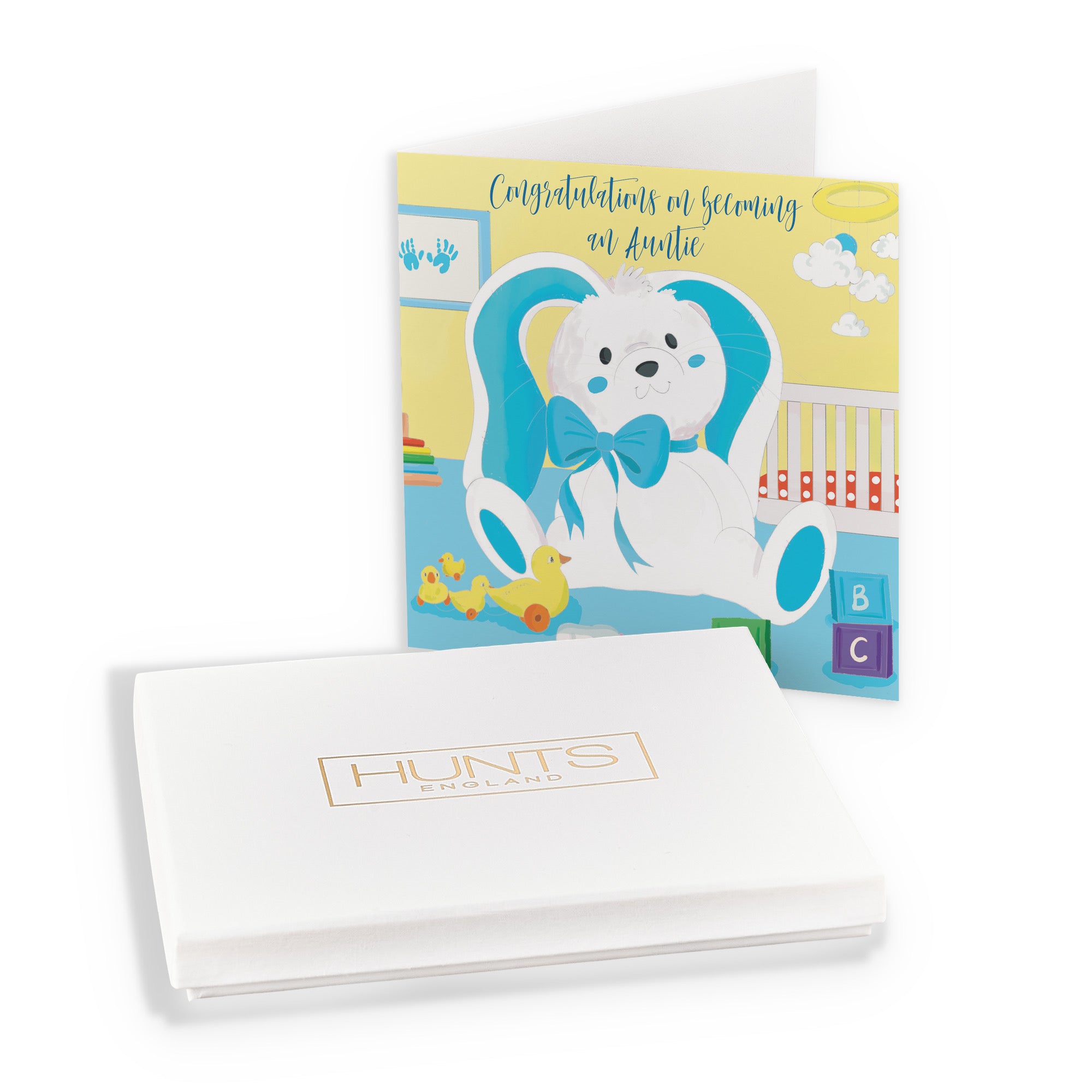 Boxed New Auntie Congratulations Cute New Baby Boy Card Classic - Default Title (B0D5RLSL8N)