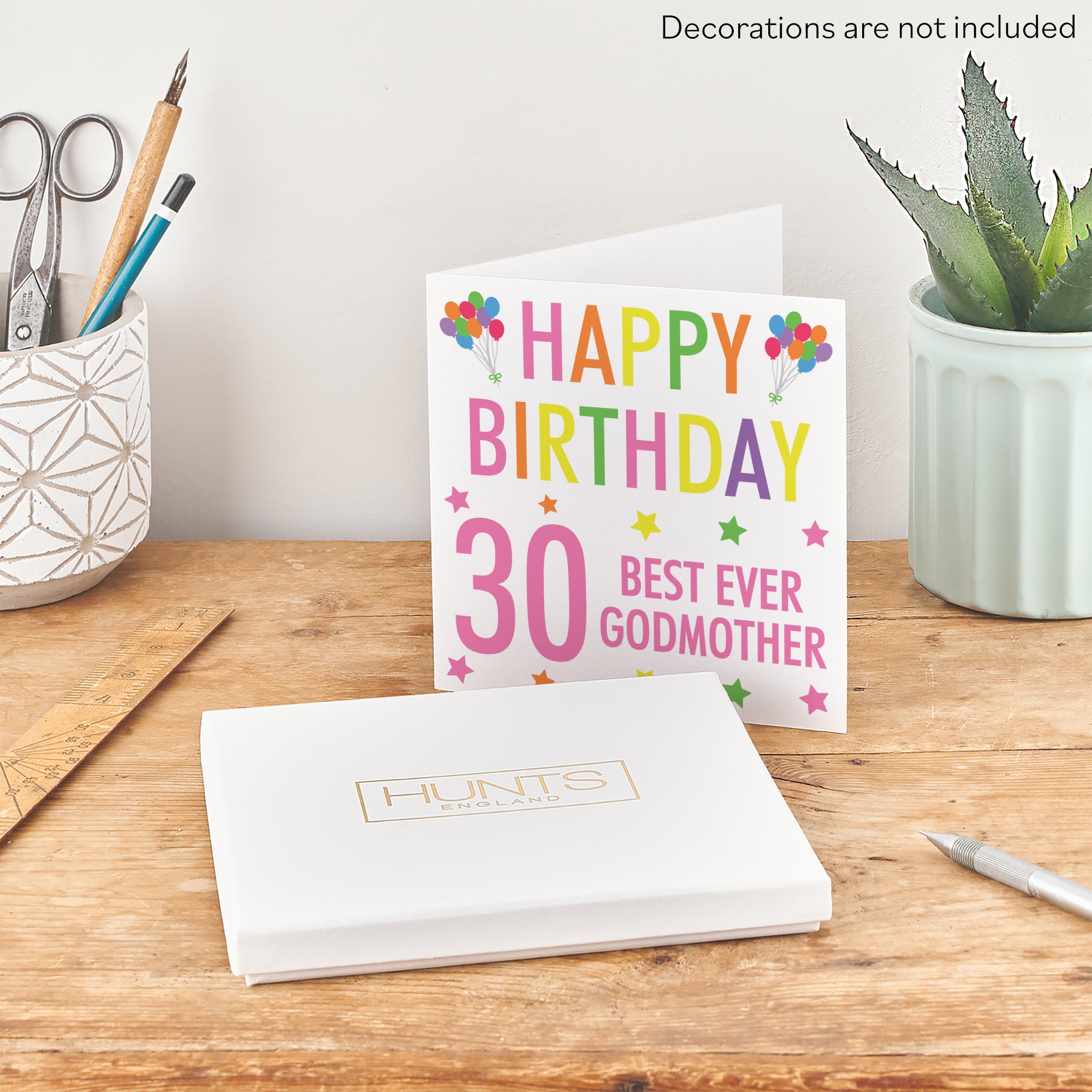 Boxed 30th Godmother Birthday Card Colourful - Default Title (B0D5RLSN5B)