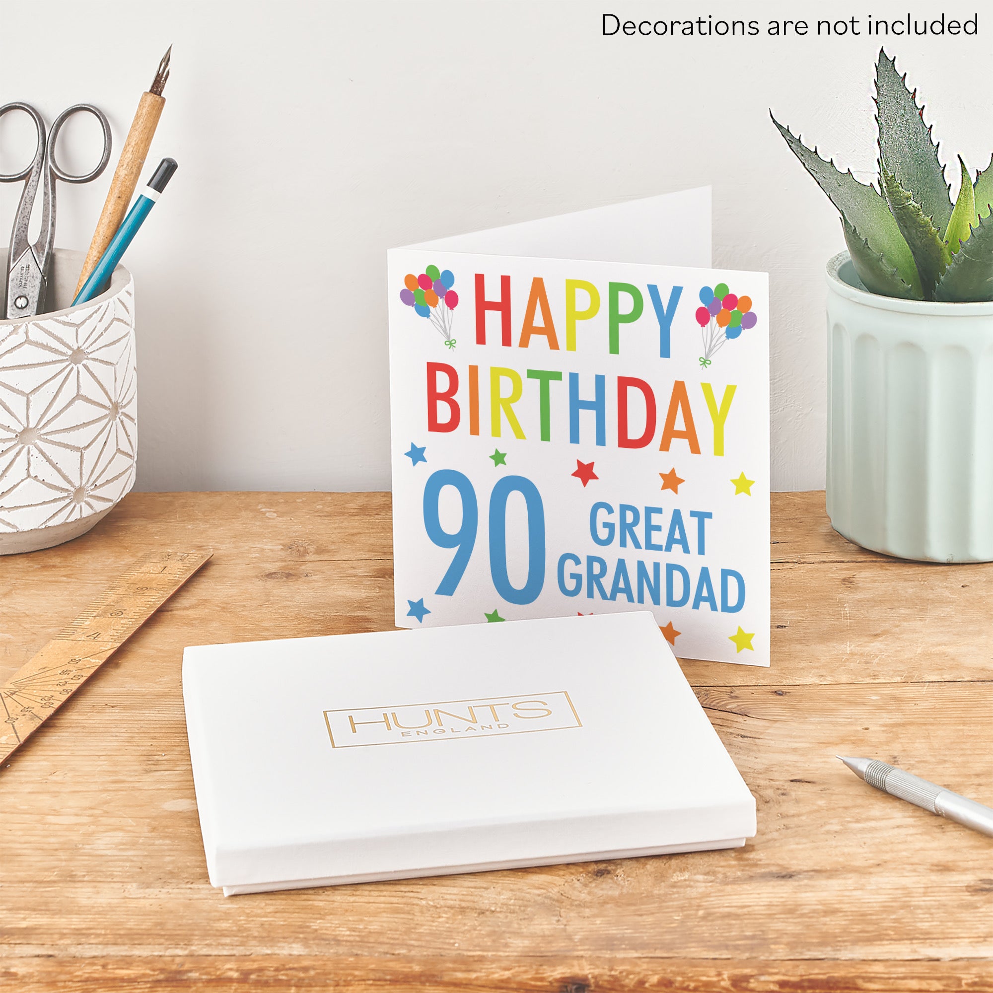 Boxed 90th Great Grandad Birthday Card Colourful - Default Title (B0D5RLSSPJ)