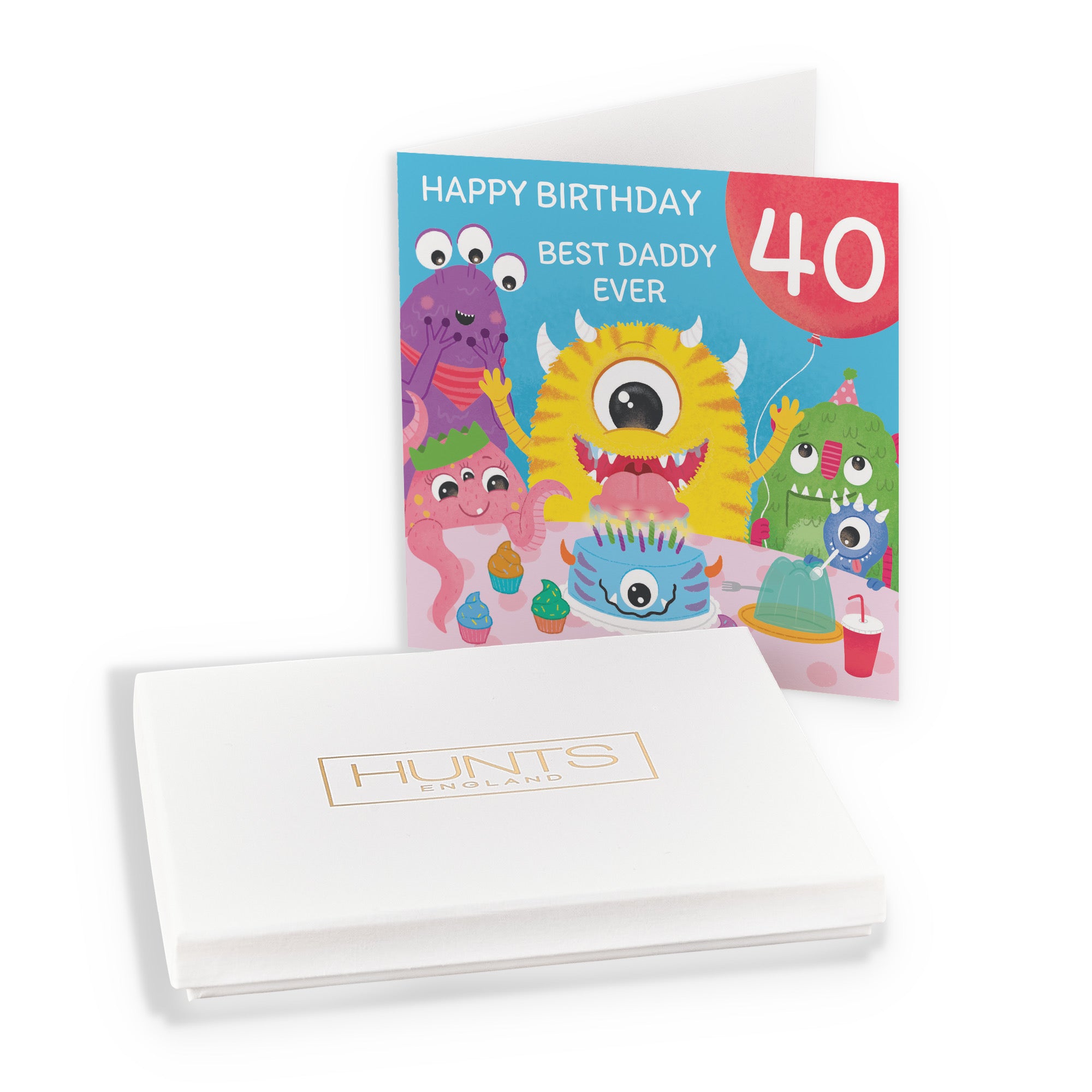 Boxed 40th Daddy Monsters Party Birthday Card Imagination - Default Title (B0D5RLVS4C)