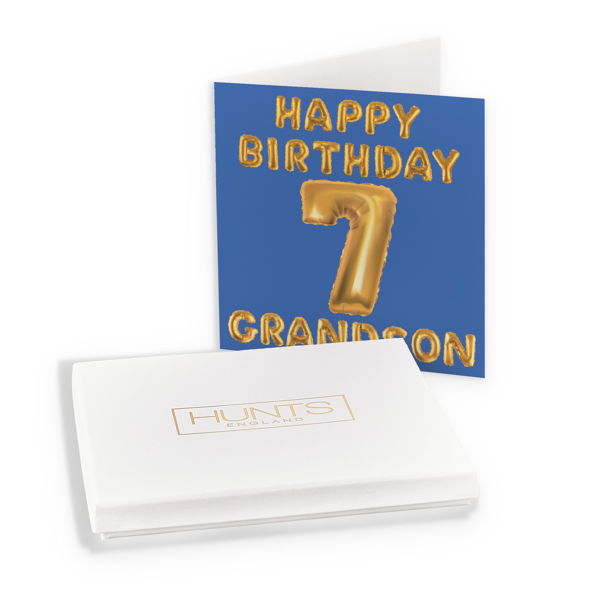 Boxed 7th Grandson Birthday Card Balloon - Default Title (B0D5RLVWWB)