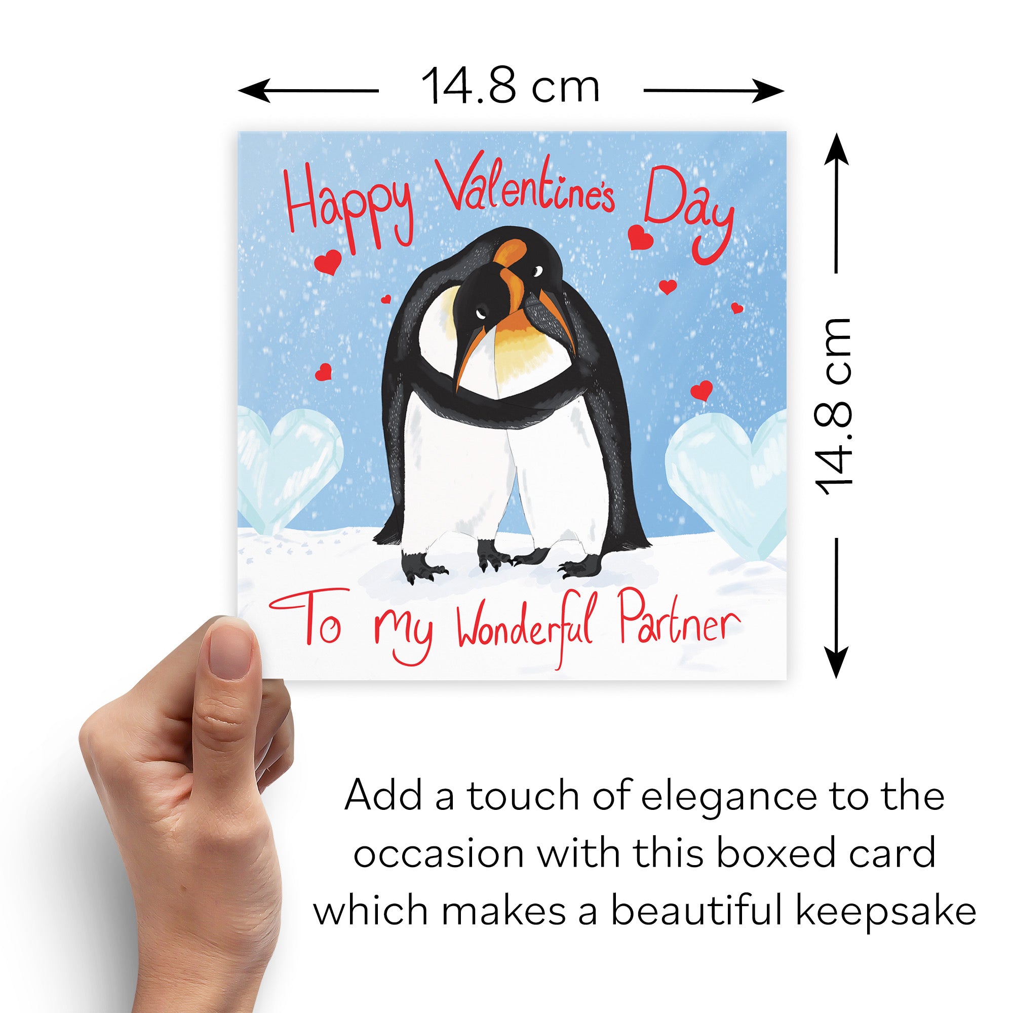 Boxed Partner Penguins Valentine's Day Card Cute Animals - Default Title (B0D5RLWXHX)