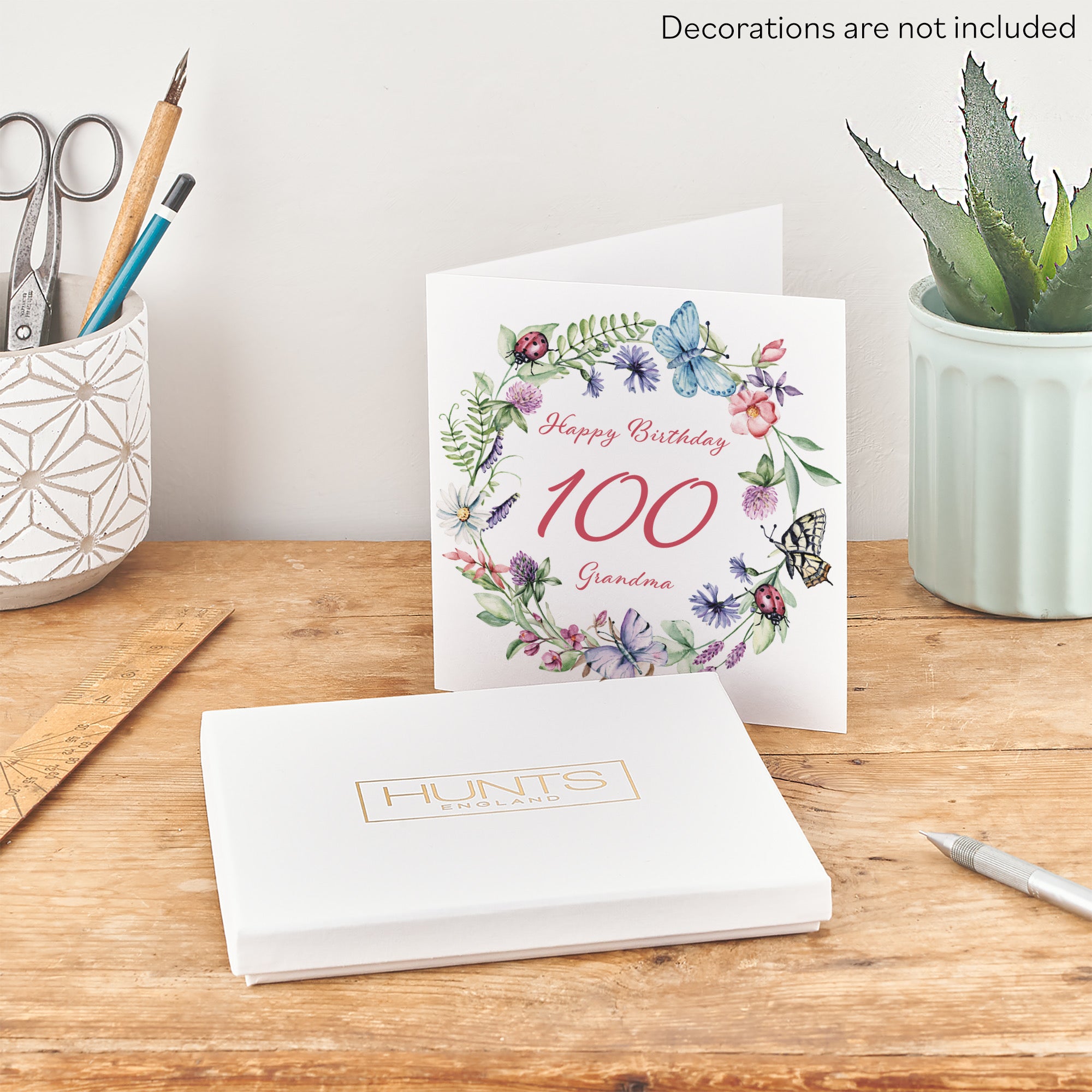 Boxed 100th Grandma Humorous Birthday Card Meadow - Default Title (B0D5RLXNLD)