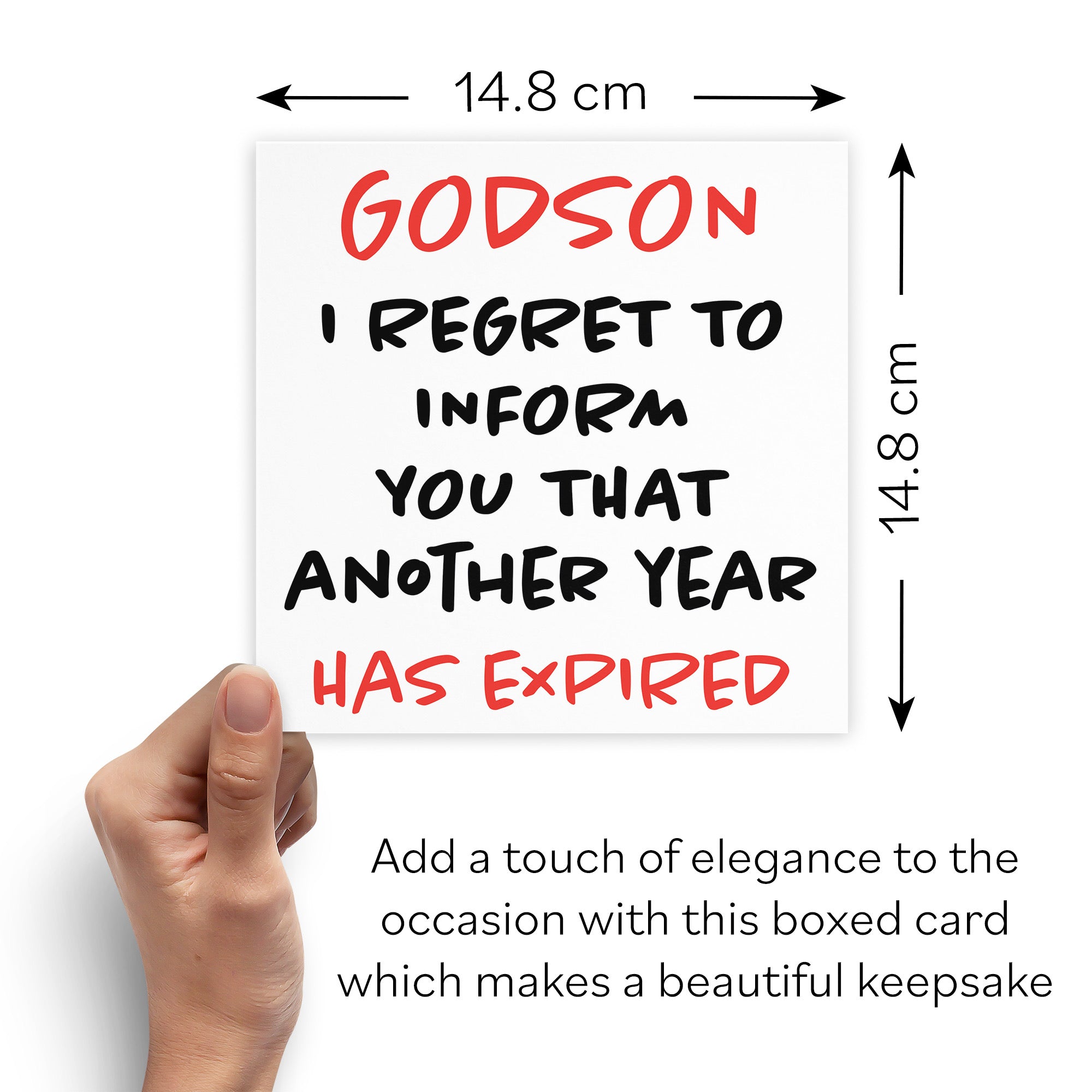 Boxed Godson Birthday Card Retro - Default Title (B0D5RM21MS)