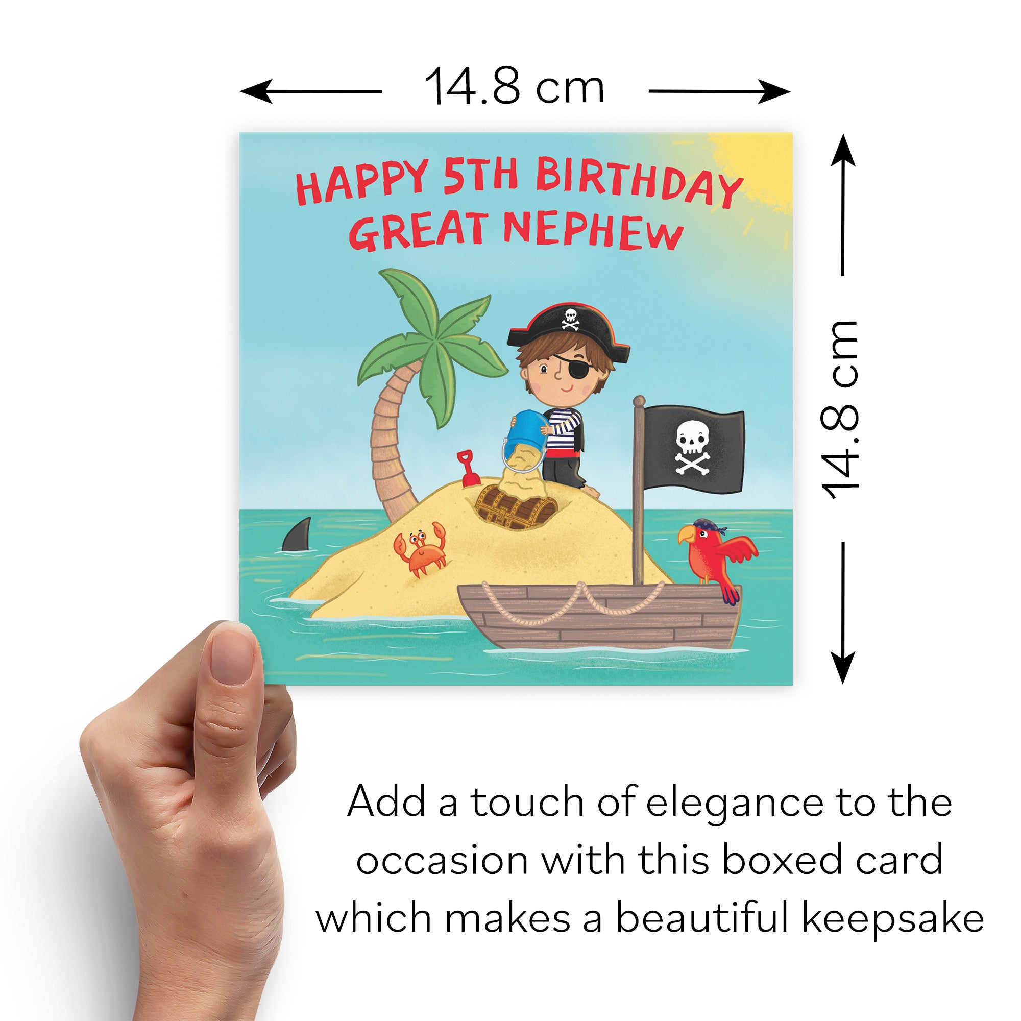 Boxed 5th Great Nephew Birthday Pirate Desert Island Card Imagination - Default Title (B0D5RM2T2Q)