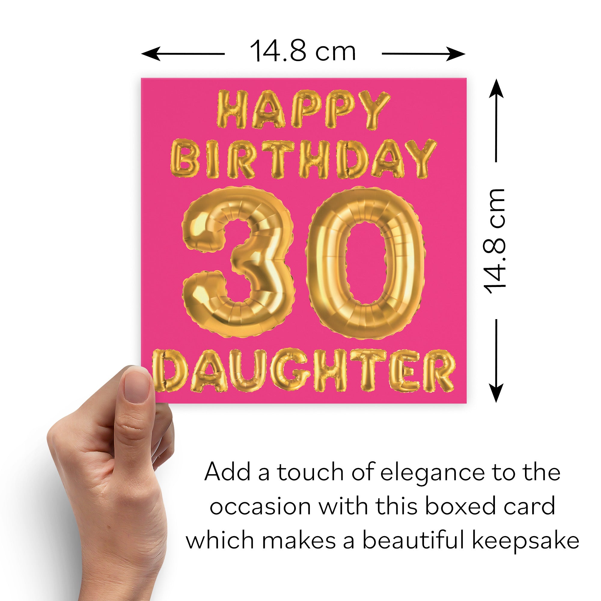 Boxed 30th Daughter Birthday Card Balloon - Default Title (B0D5RM64HJ)