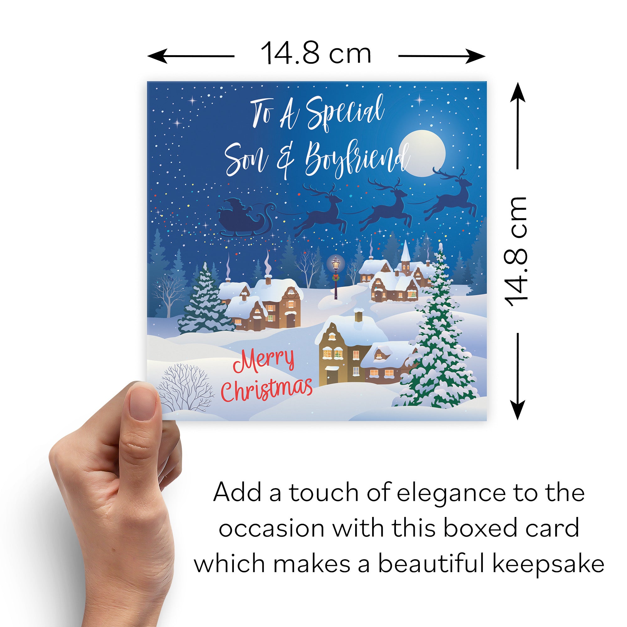 Boxed Son And Boyfriend Winter Wonderland Christmas Card - Default Title (B0D5RM784L)