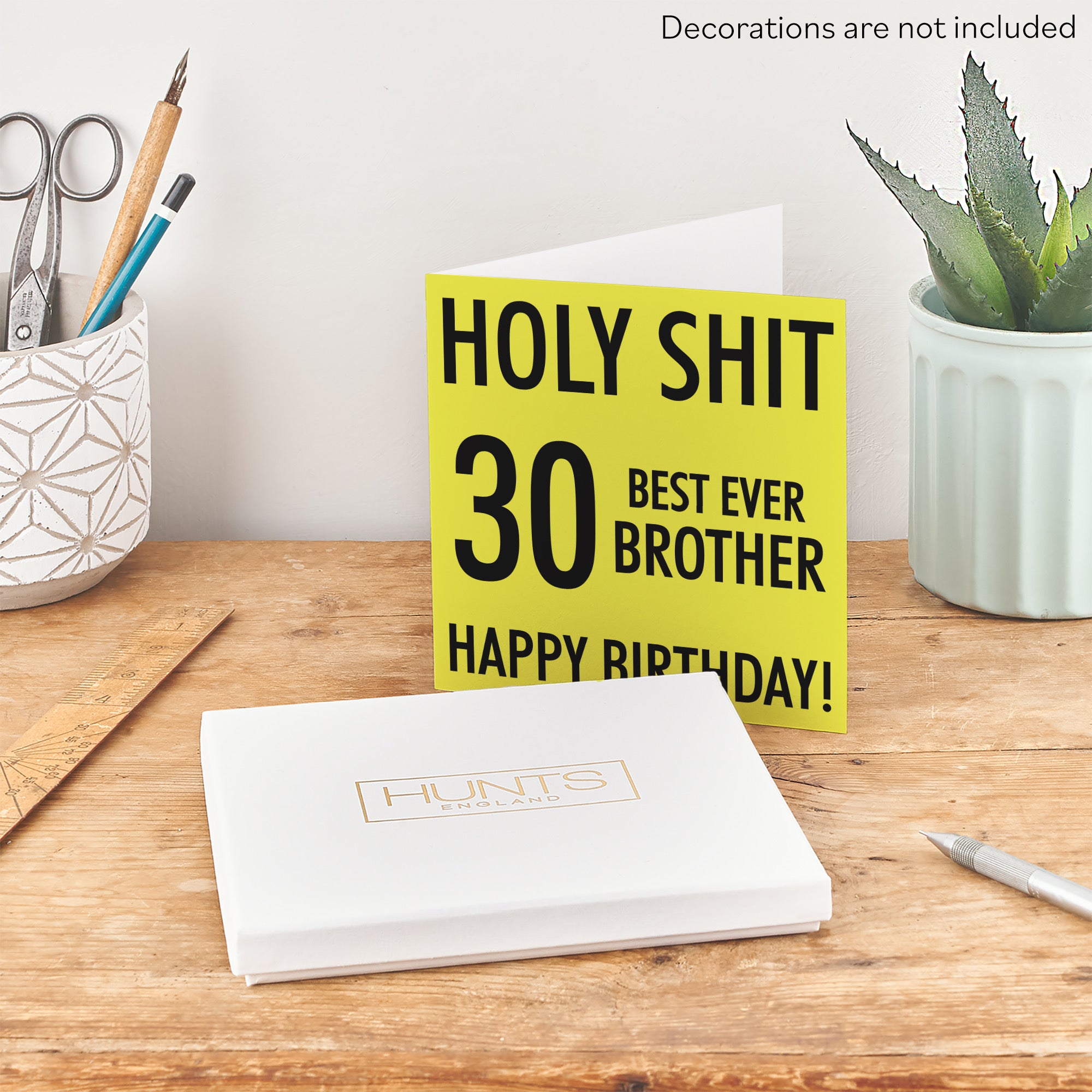 Boxed 30th Brother Birthday Card Holy Shit - Default Title (B0D5RM99GM)