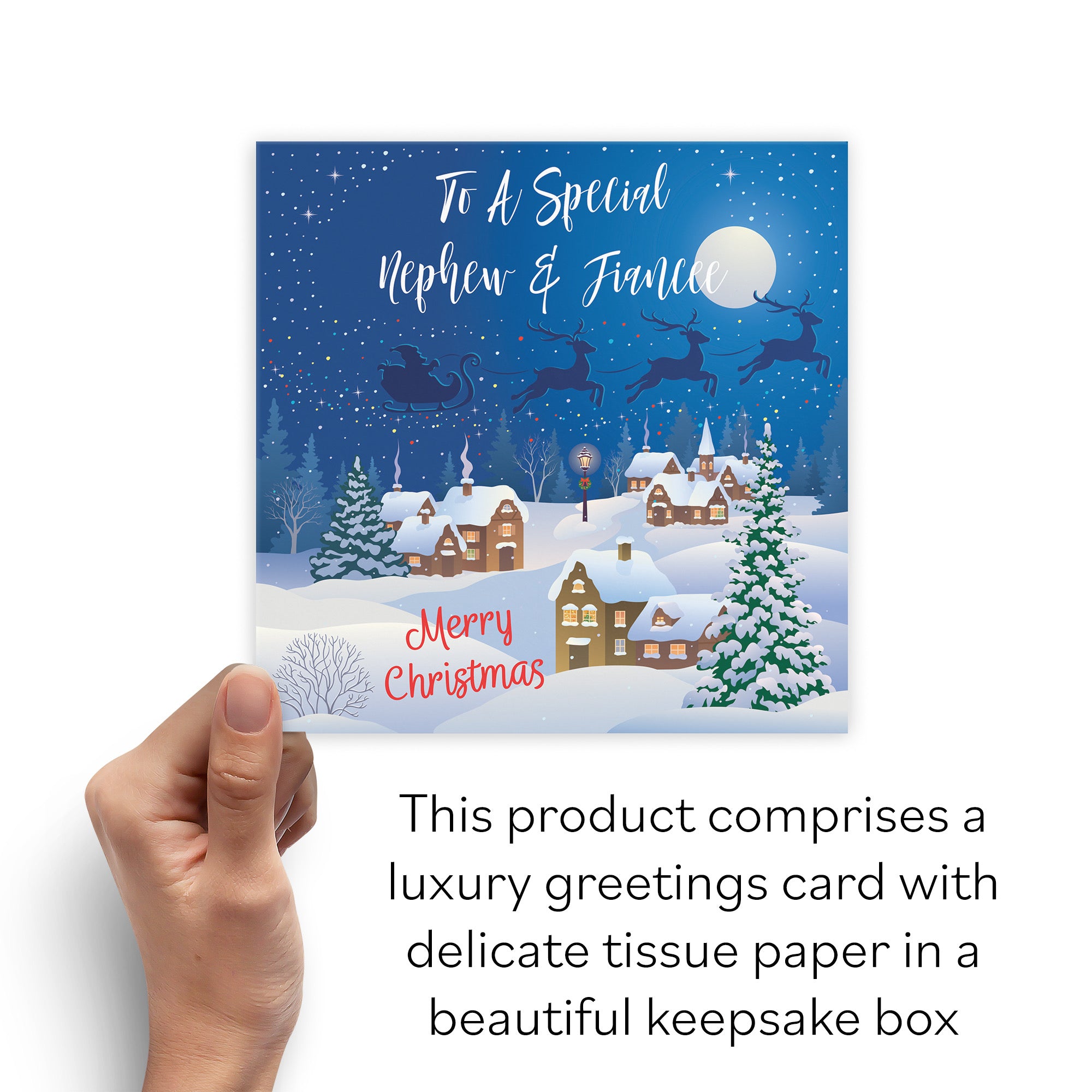 Boxed Nephew And Fiancee Winter Wonderland Christmas Card - Default Title (B0D5RMDFD6)