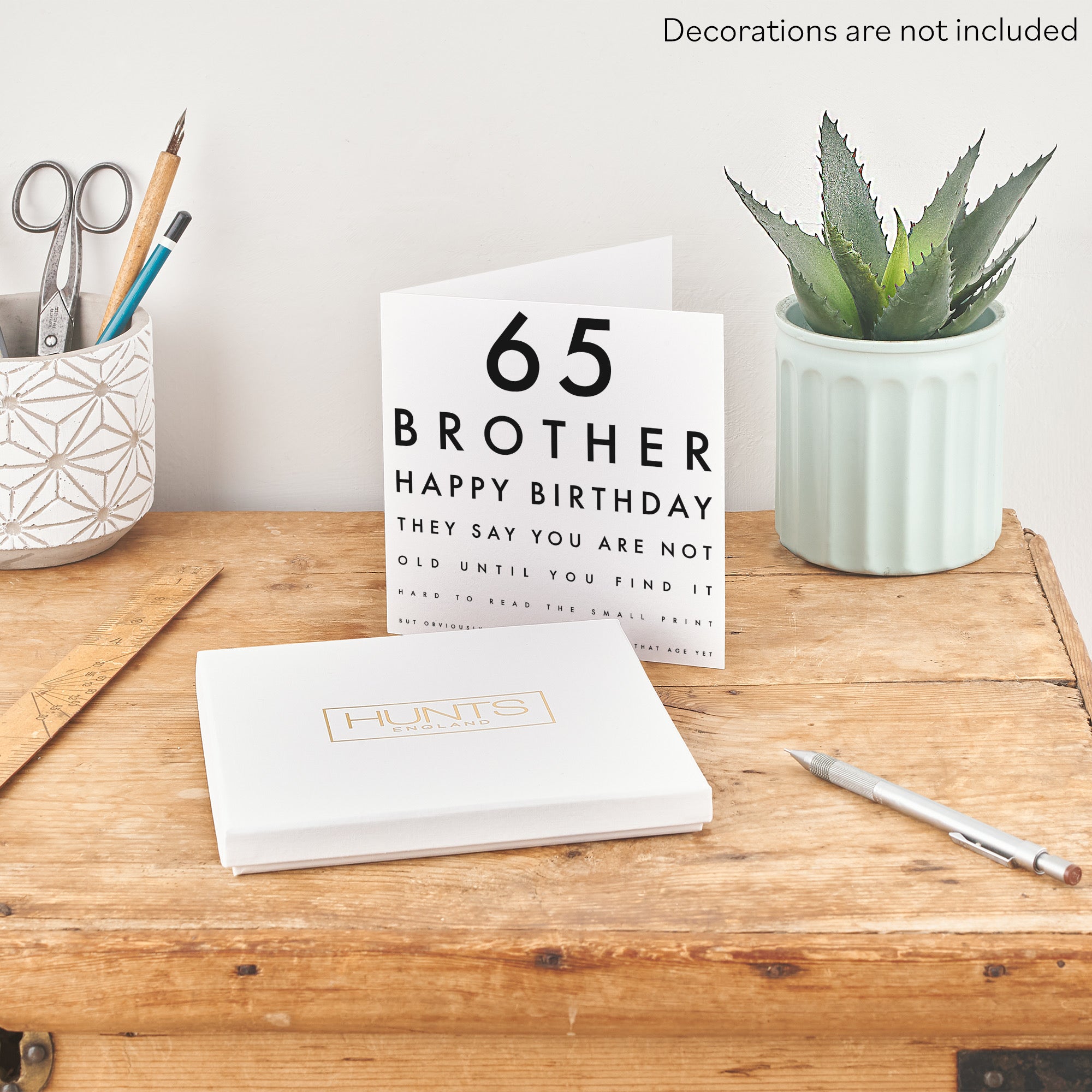 Boxed 65th Brother Eye Sight Joke Birthday Card Letters - Default Title (B0D5RMFYSV)