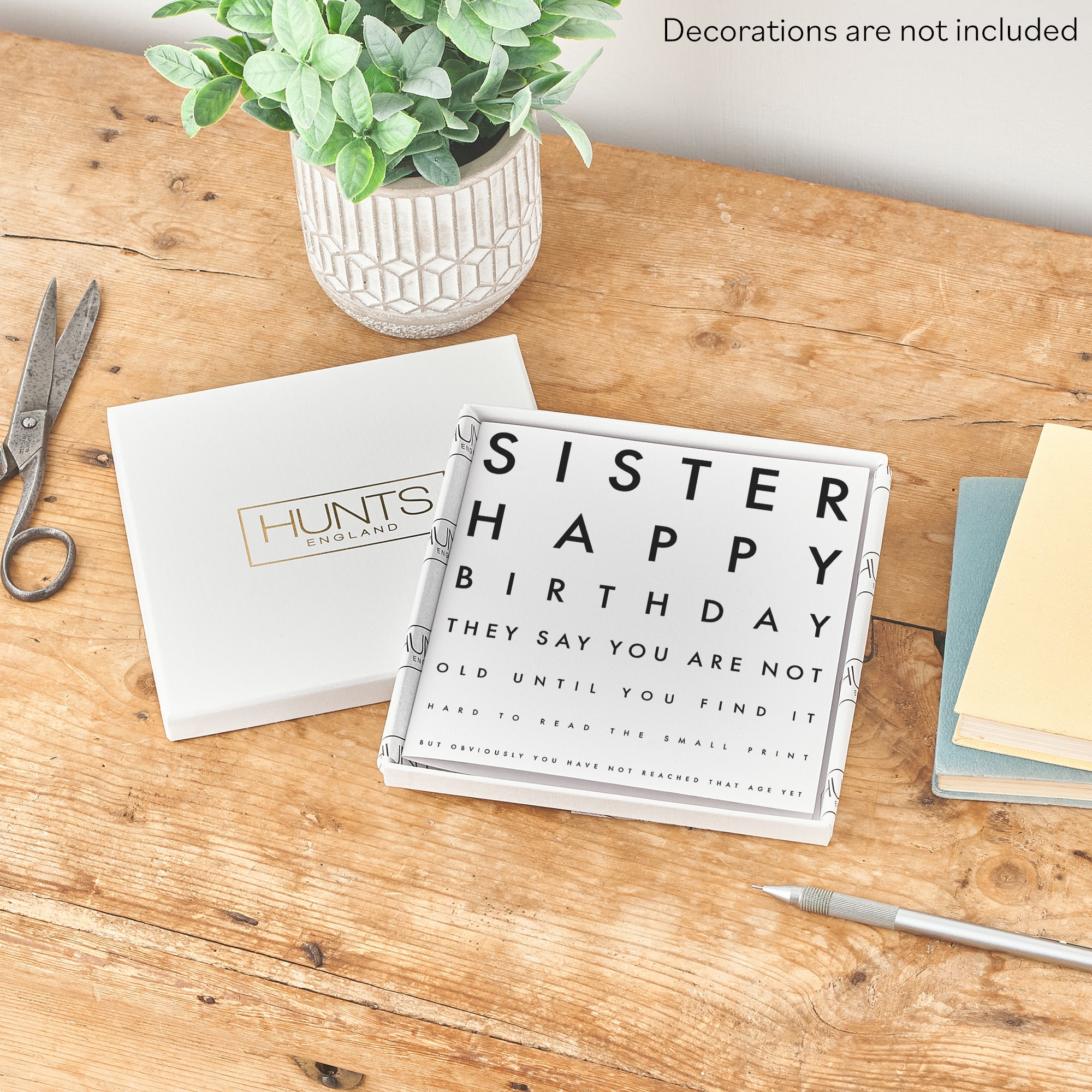 Boxed Sister Humorous Eye Sight Joke Birthday Card Letters - Default Title (B0D5RMHGPM)