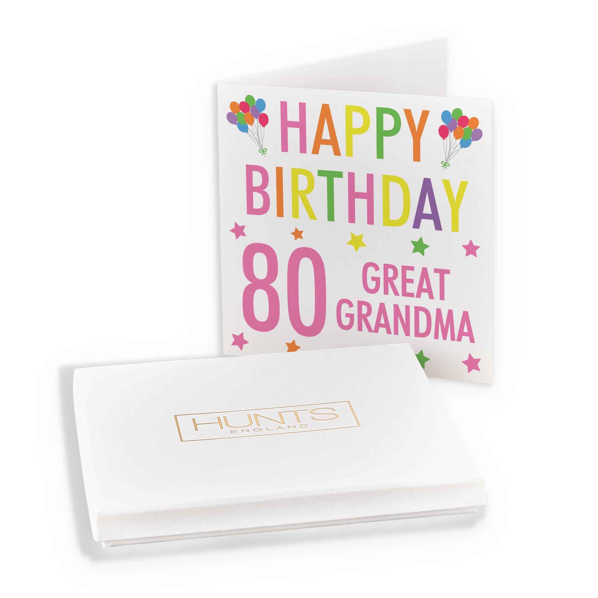 Boxed 80th Great Grandma Birthday Card Colourful - Default Title (B0D5RMMXMZ)