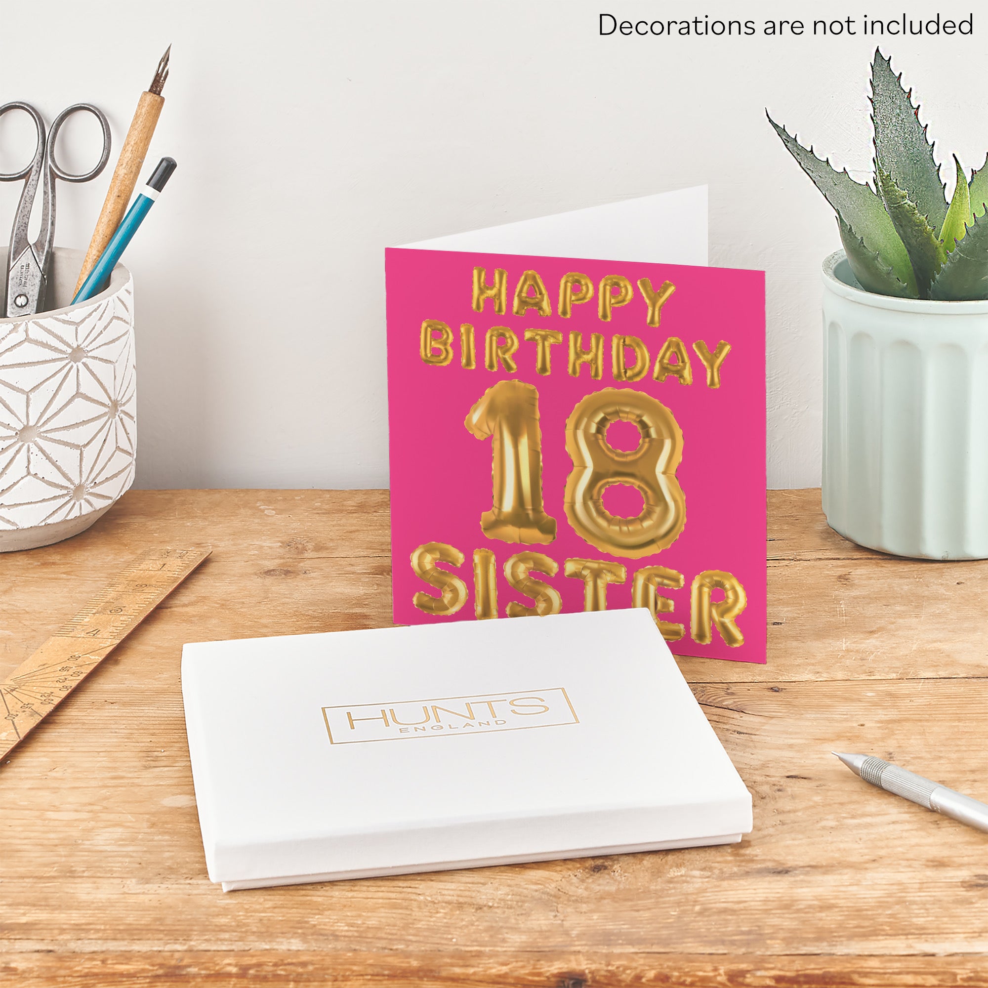 Boxed 18th Sister Birthday Card Balloon - Default Title (B0D5RMPP82)