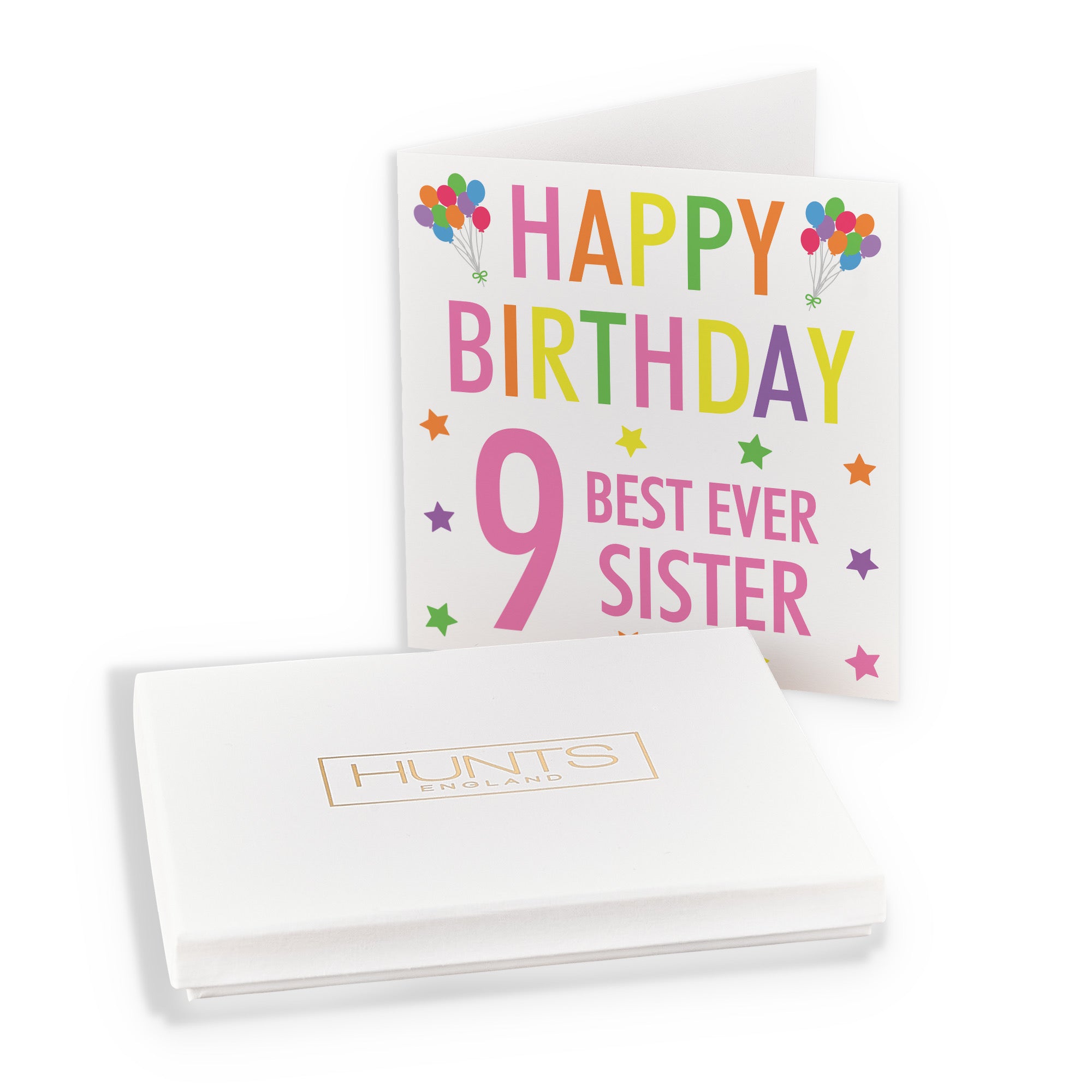 Boxed 9th Sister Birthday Card Colourful - Default Title (B0D5RMPVRX)