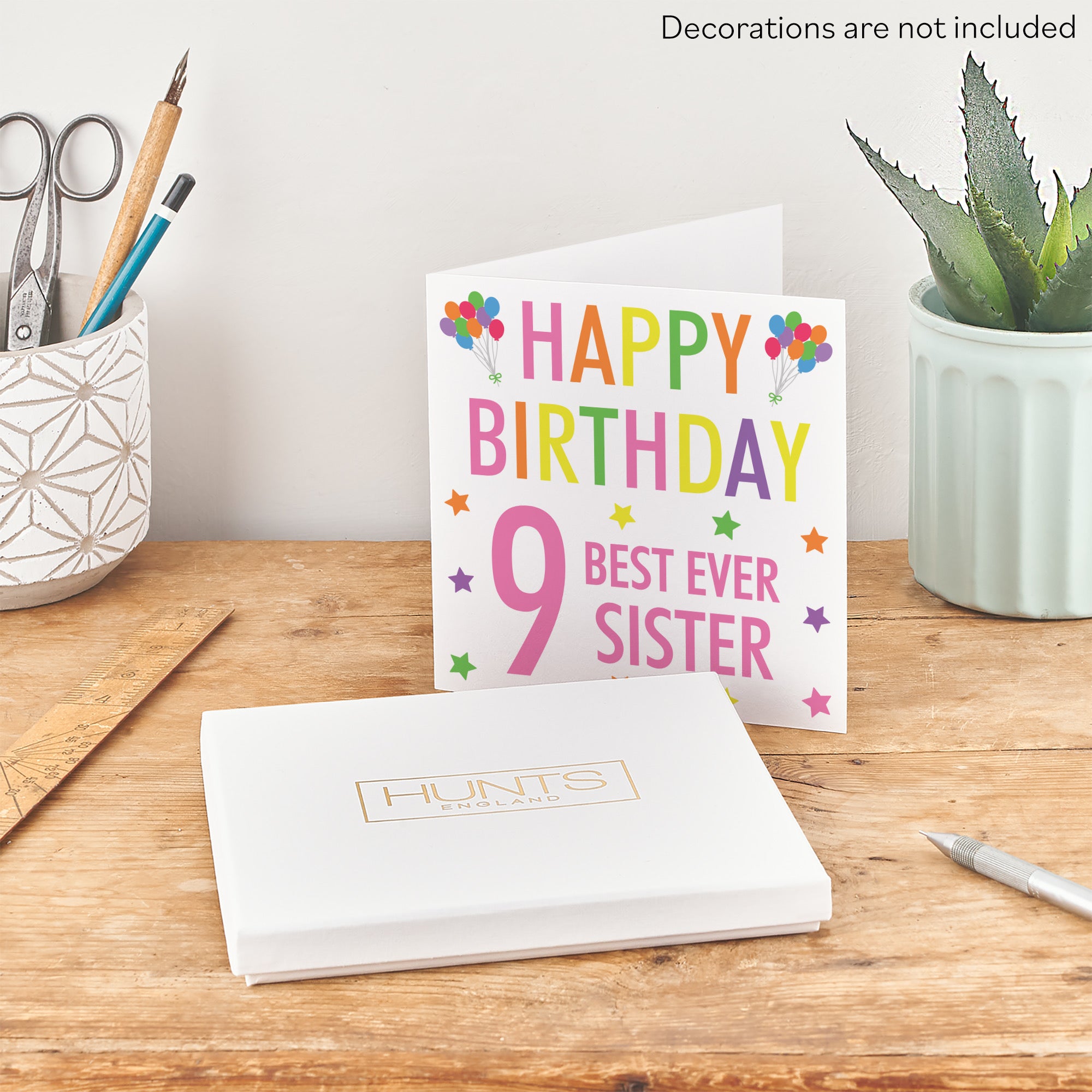 Boxed 9th Sister Birthday Card Colourful - Default Title (B0D5RMPVRX)