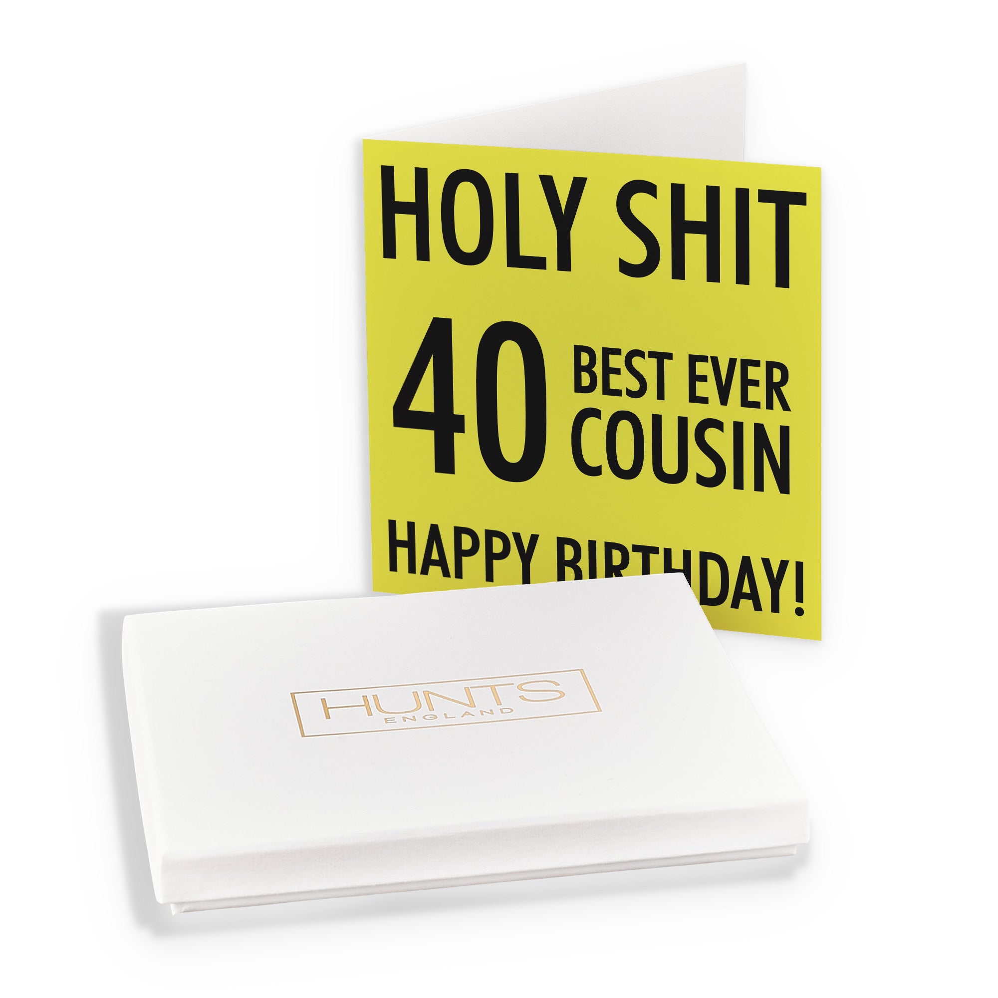 Boxed 40th Cousin Birthday Card Holy Shit - Default Title (B0D5RMQQ9R)