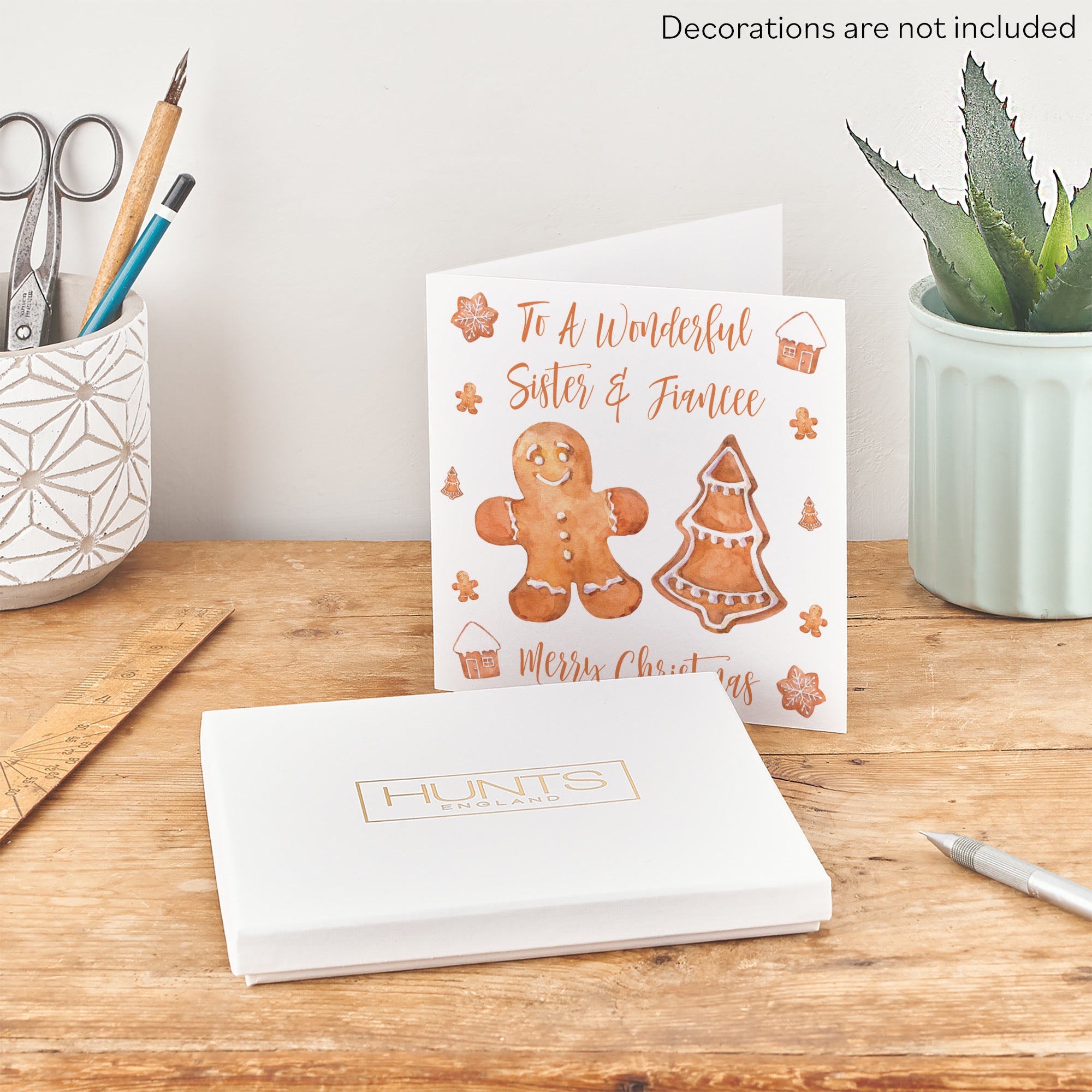 Boxed Sister And Fiancee Gingerbread Christmas Card - Default Title (B0D5RMQR8D)