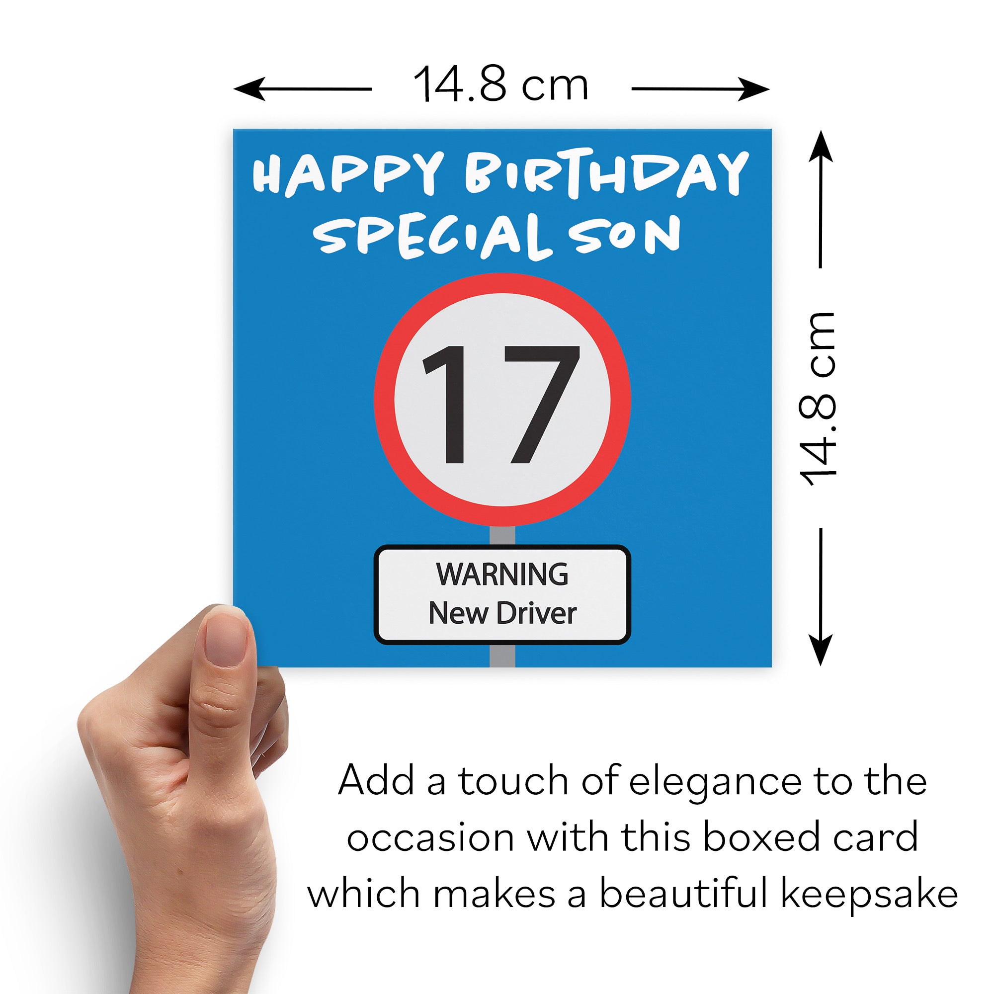 Boxed 17th Son Birthday Card Road Sign - Default Title (B0D5RMRFCY)