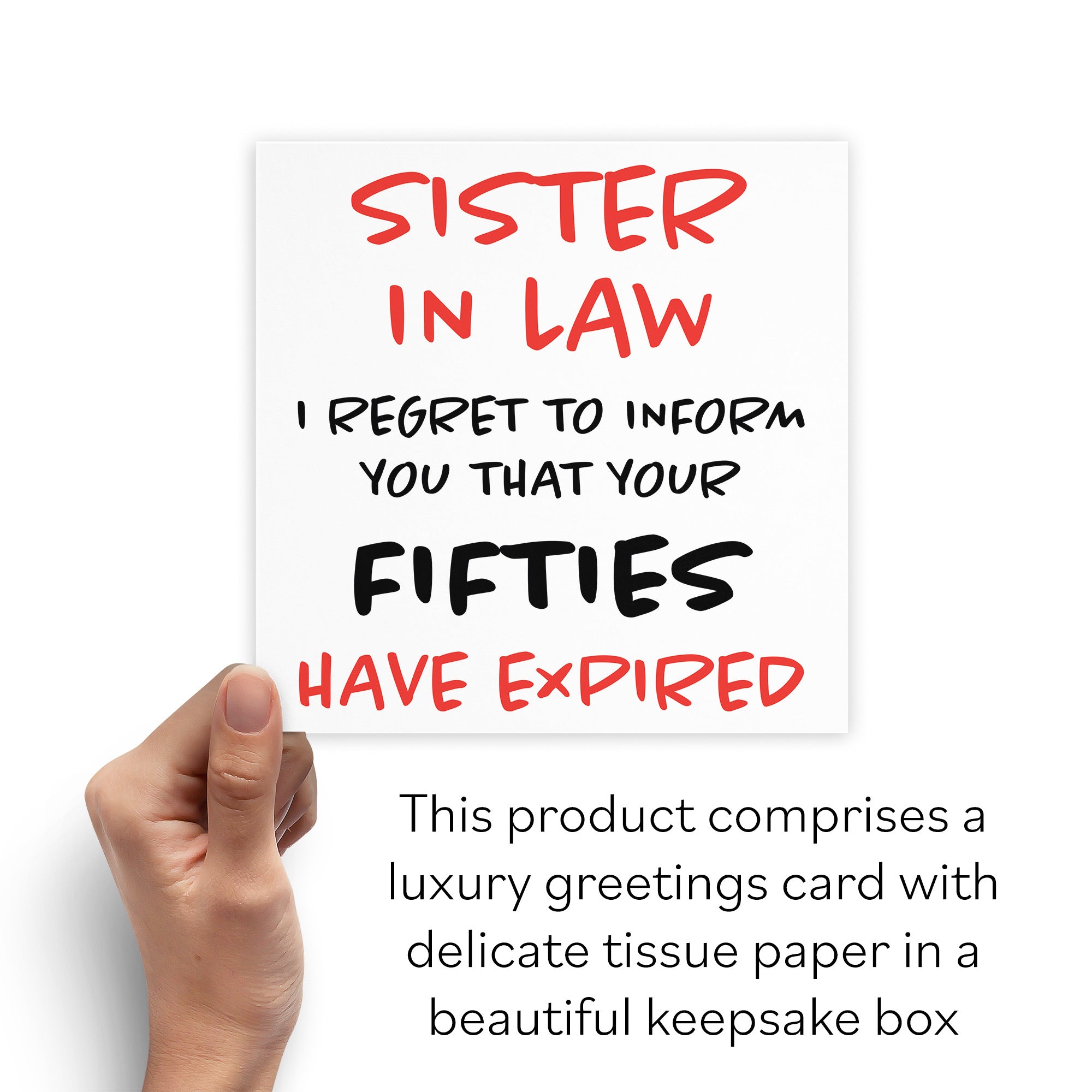 Boxed 60th Sister In Law Birthday Card Retro - Default Title (B0D5RMRFD7)