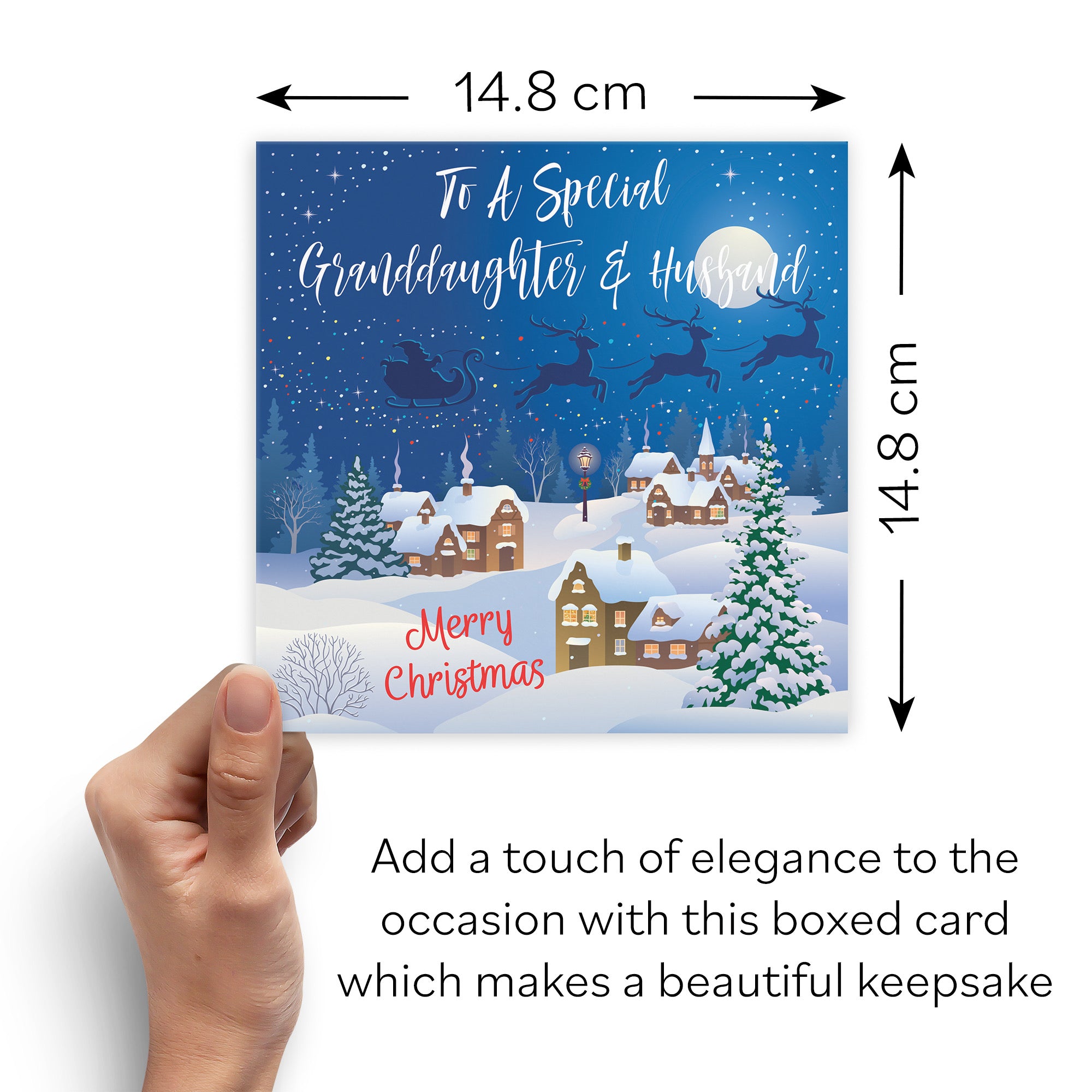 Boxed Granddaughter And Husband Winter Wonderland Christmas Card - Default Title (B0D5RMRK3V)