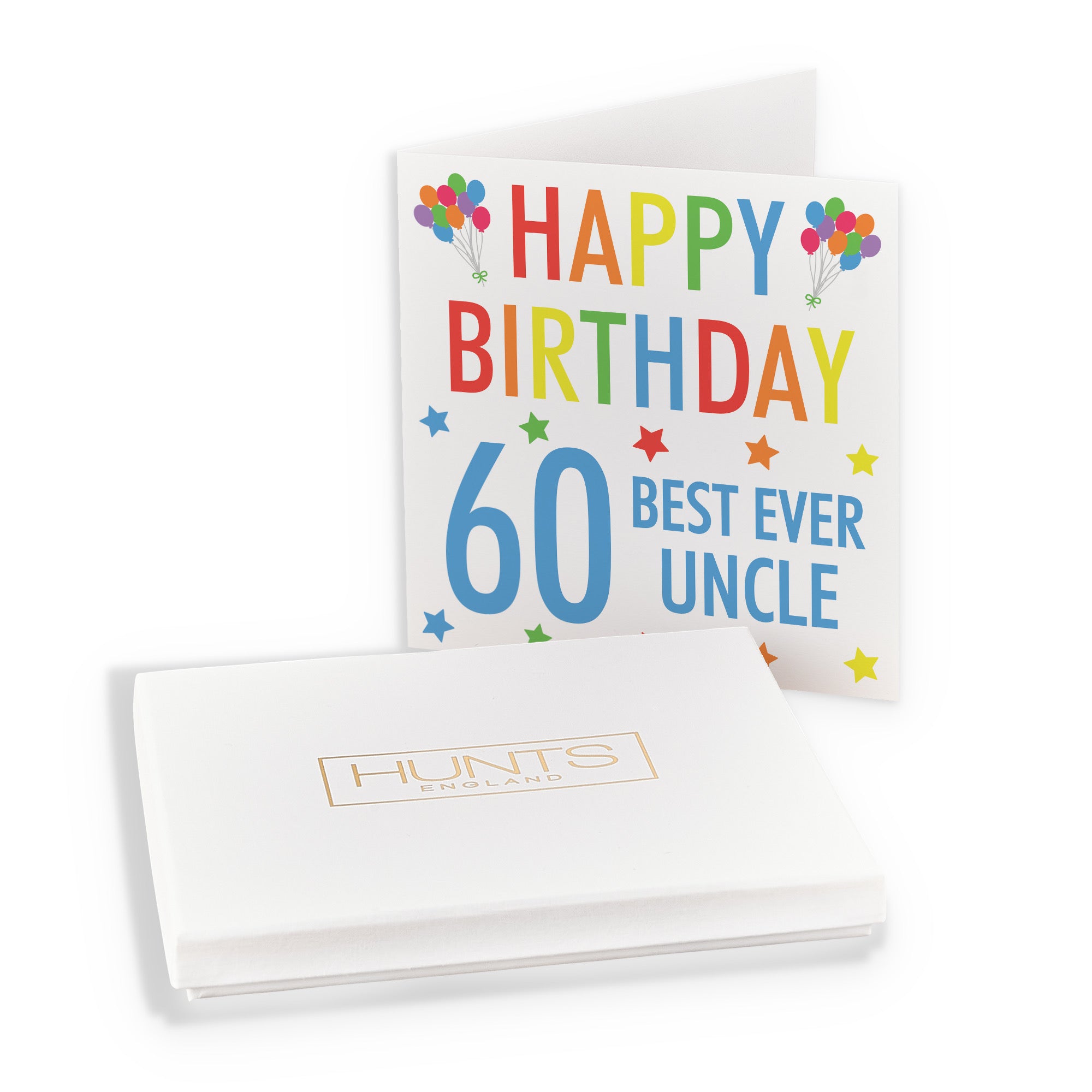 Boxed 60th Uncle Birthday Card Colourful - Default Title (B0D5RMRMC3)