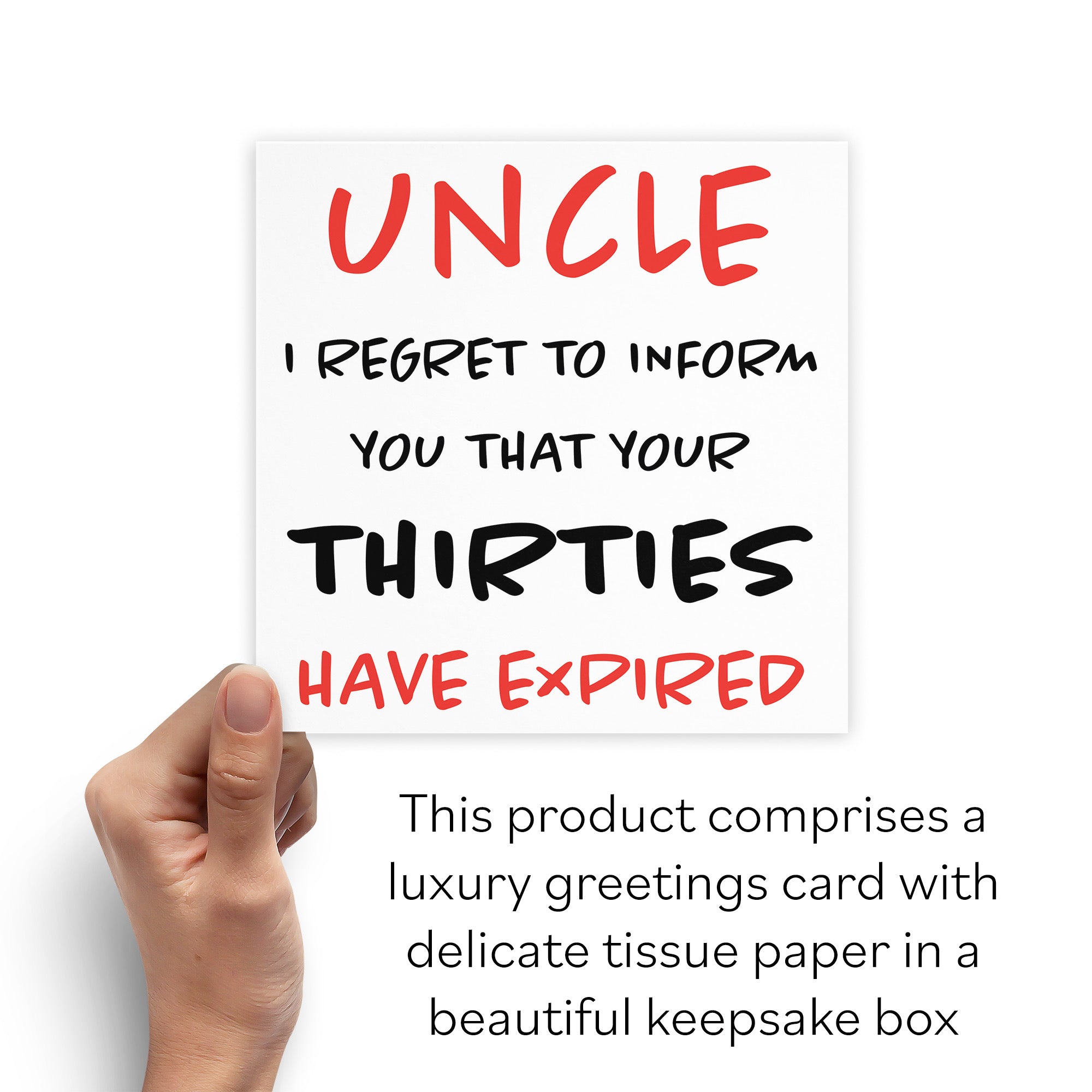 Boxed 40th Uncle Humorous Birthday Card Retro - Default Title (B0D5RMRWJ7)