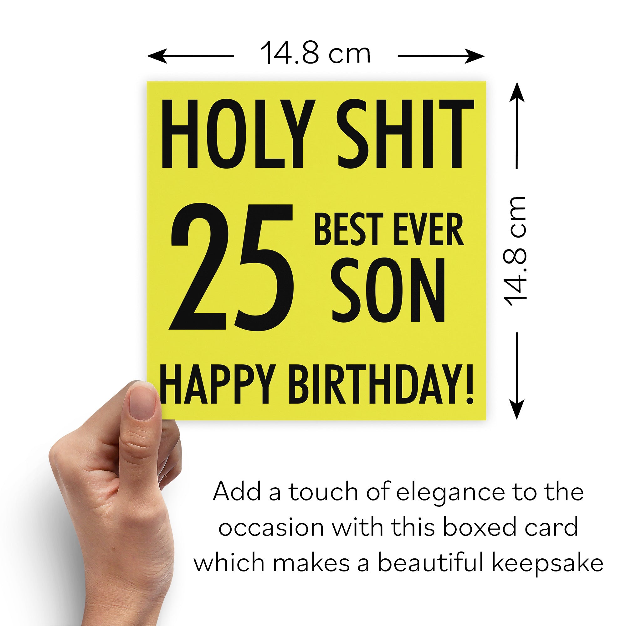 Boxed 25th Son Birthday Card Holy Shit - Default Title (B0D5RMSRHL)