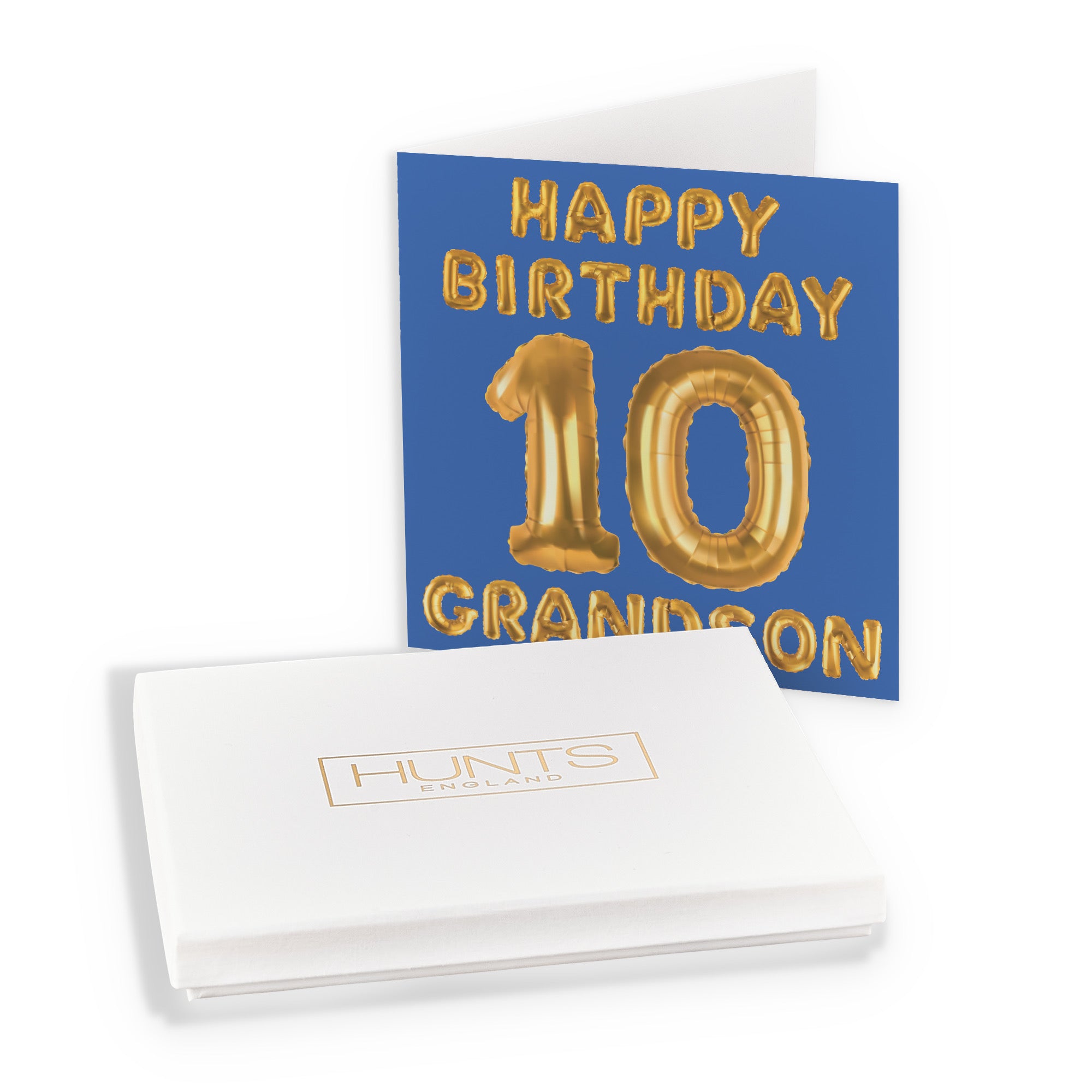 Boxed 10th Grandson Birthday Card Balloon - Default Title (B0D5RMSSJ9)