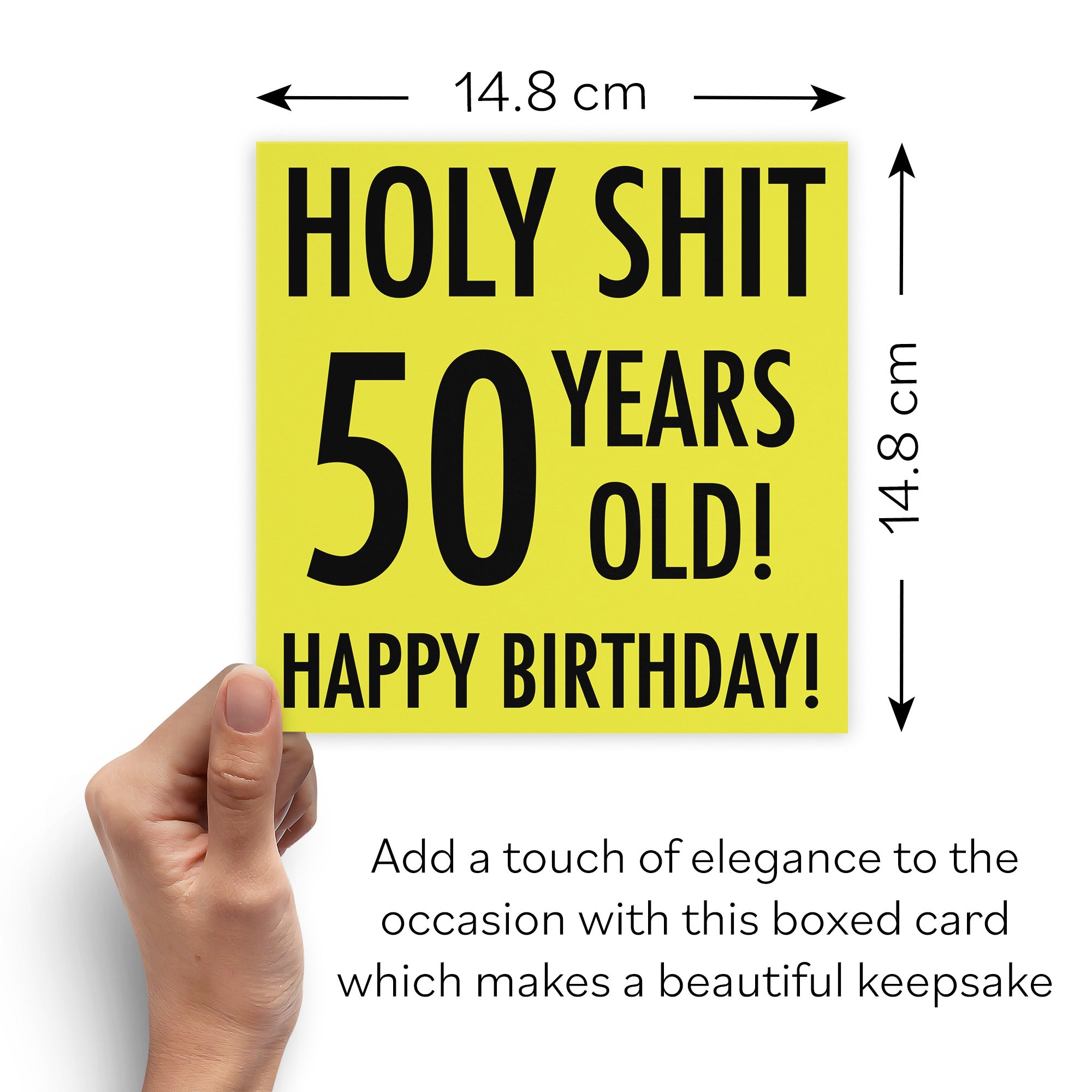 Boxed 50th Birthday Card Holy Shit - Default Title (B0D5RMT1CC)