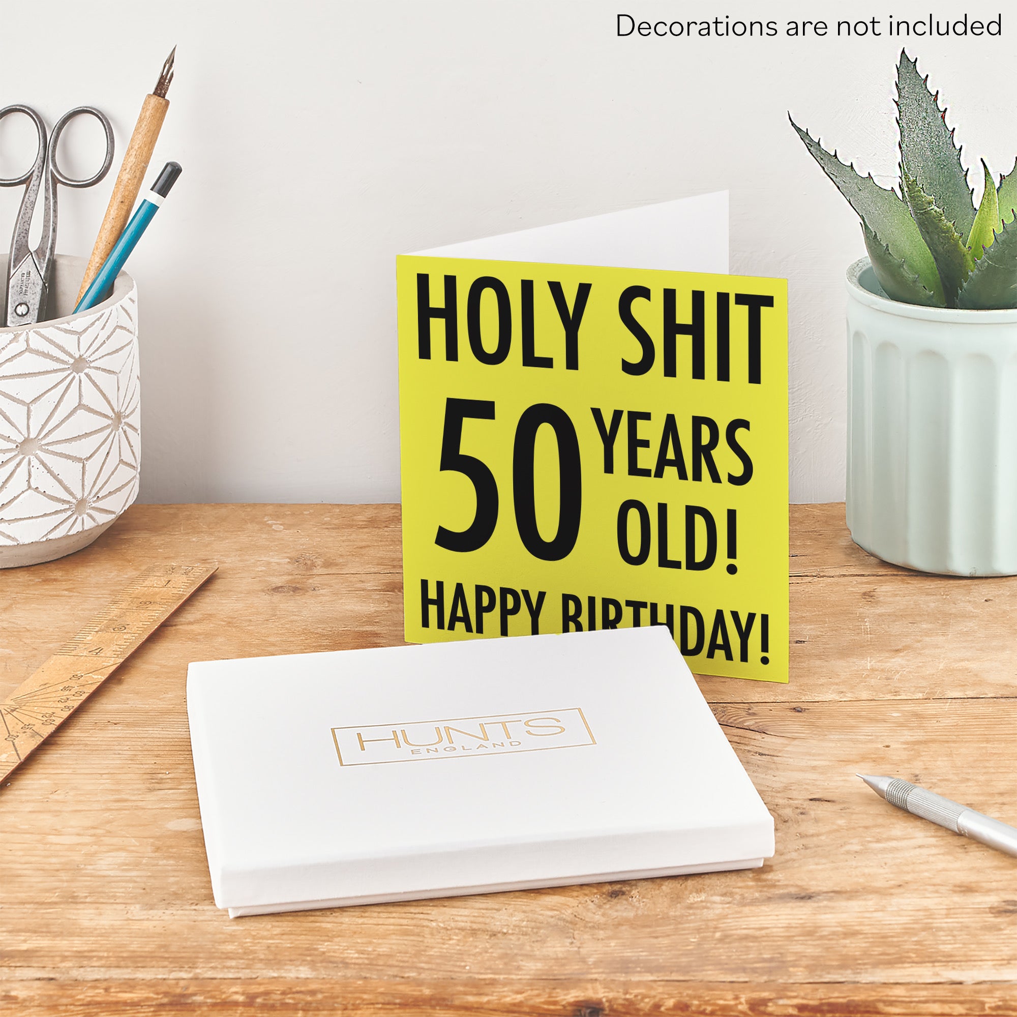 Boxed 50th Birthday Card Holy Shit - Default Title (B0D5RMT1CC)