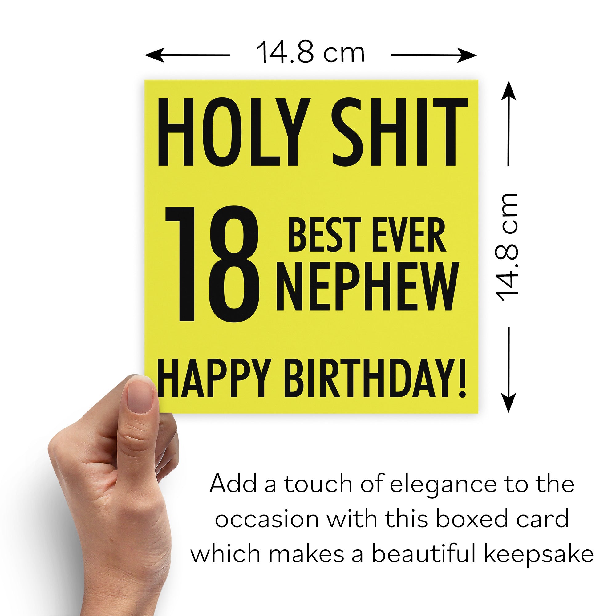 Boxed 18th Nephew Birthday Card Holy Shit - Default Title (B0D5RMT6VF)