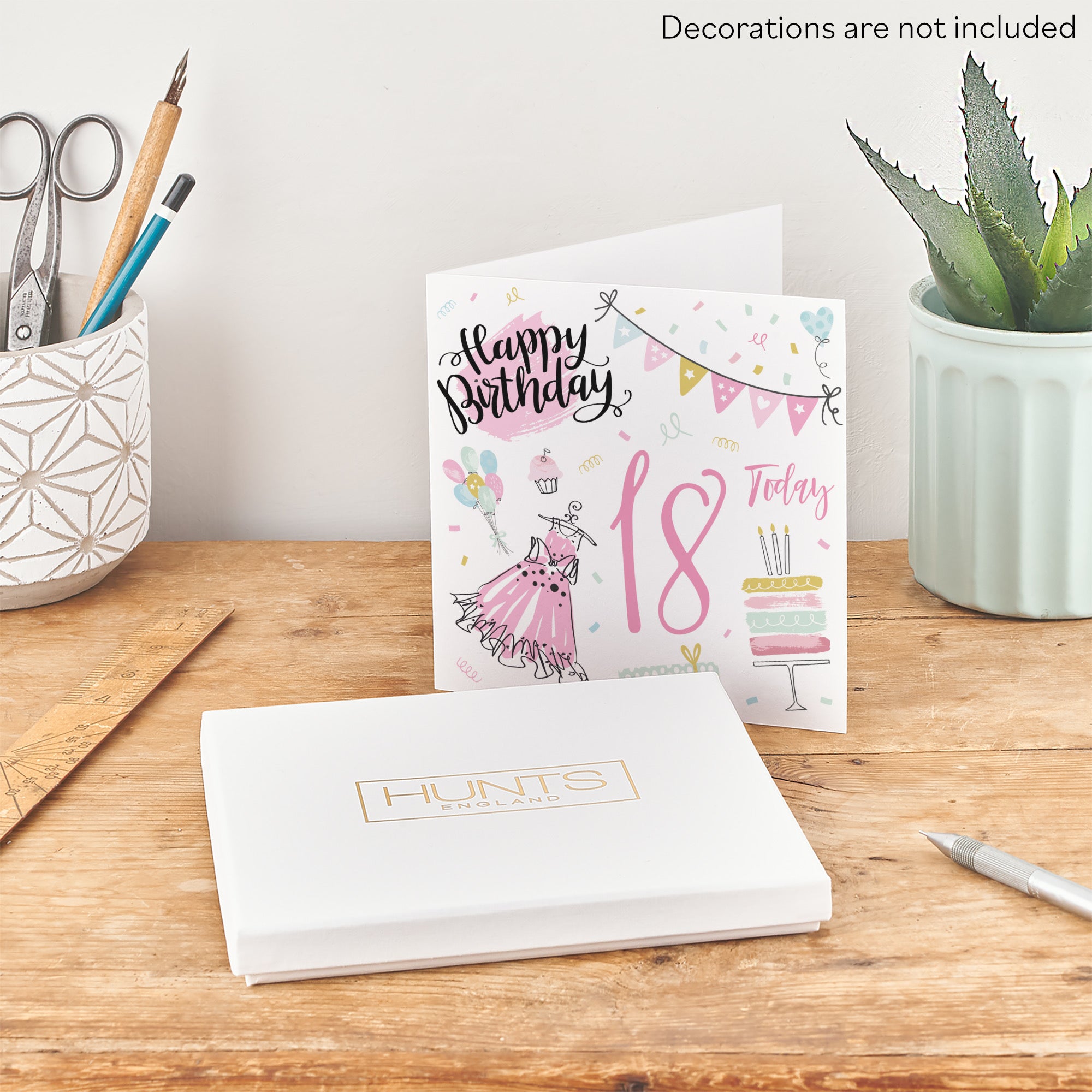 Boxed 18th Girl Birthday Card Party - Default Title (B0D5RMTZ4K)